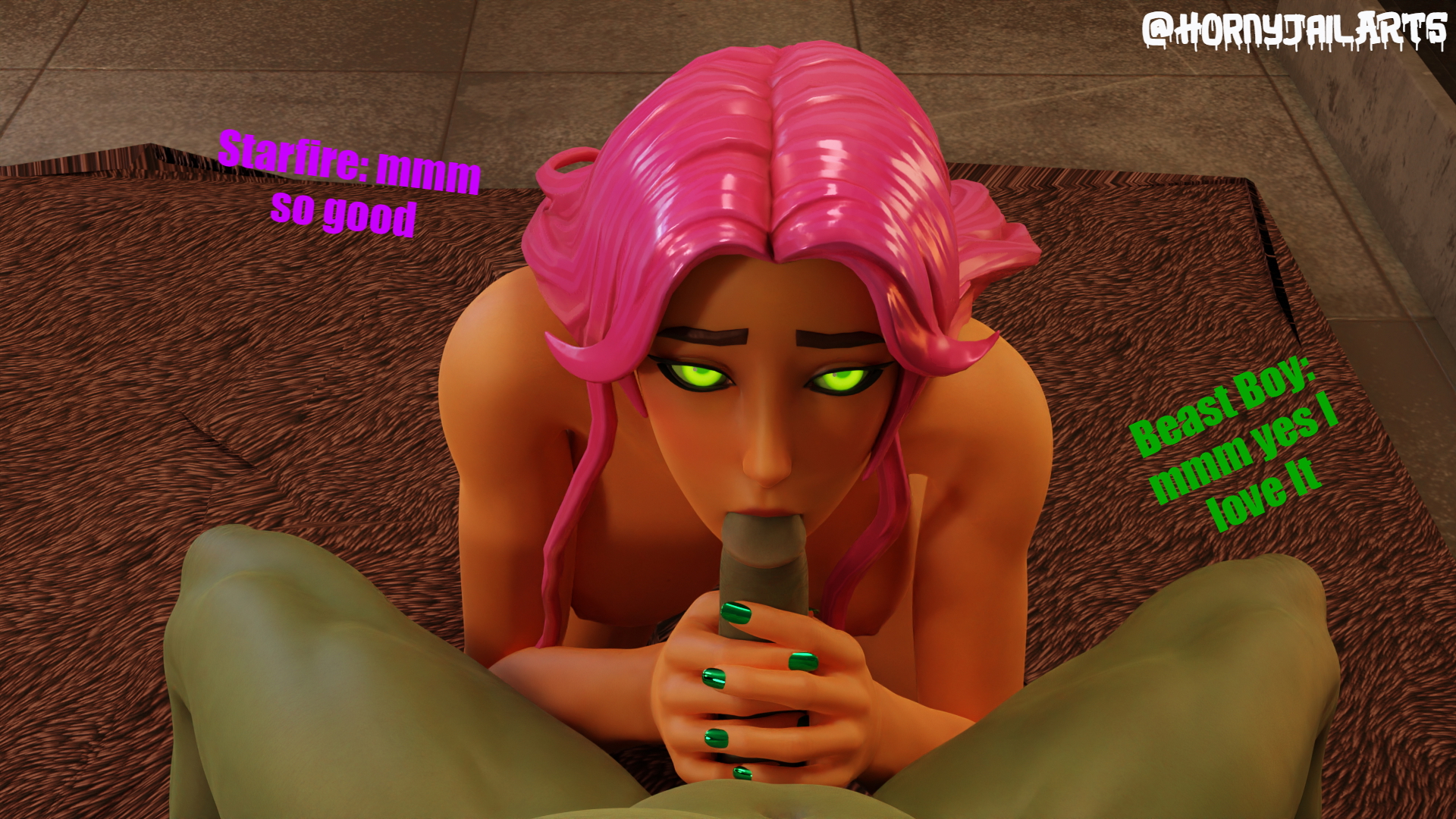 starfire: am I better than Raven beast boy? Starfire Beast Boy Fortnite Dc Blowjob Cum Covered Cum Licking Cock 3d Porn 3d Girl Sexy 2