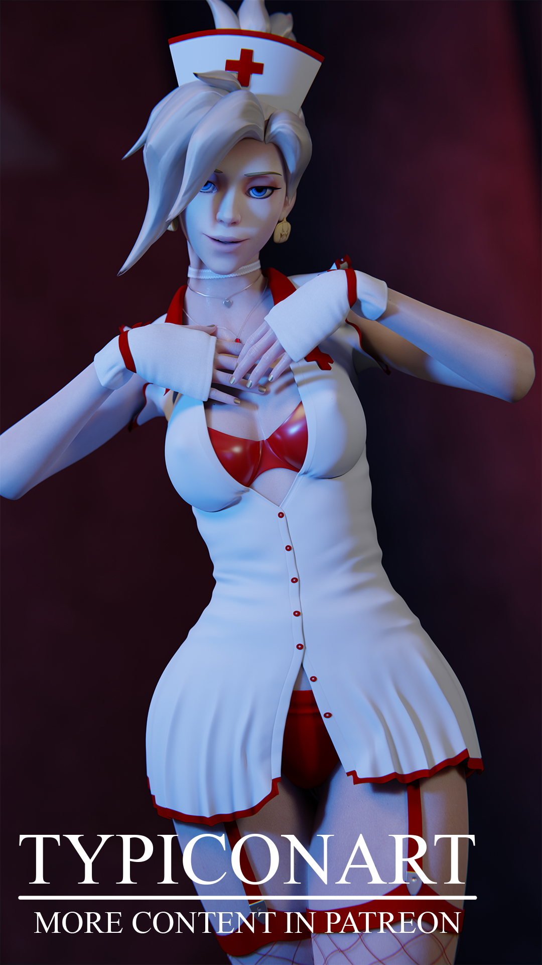 Overwatch. Mercy Nurse. Part 2. Overwatch Mercy Mercyoverwatch Nurse 3d Porn 3d Girl Sexy Pose