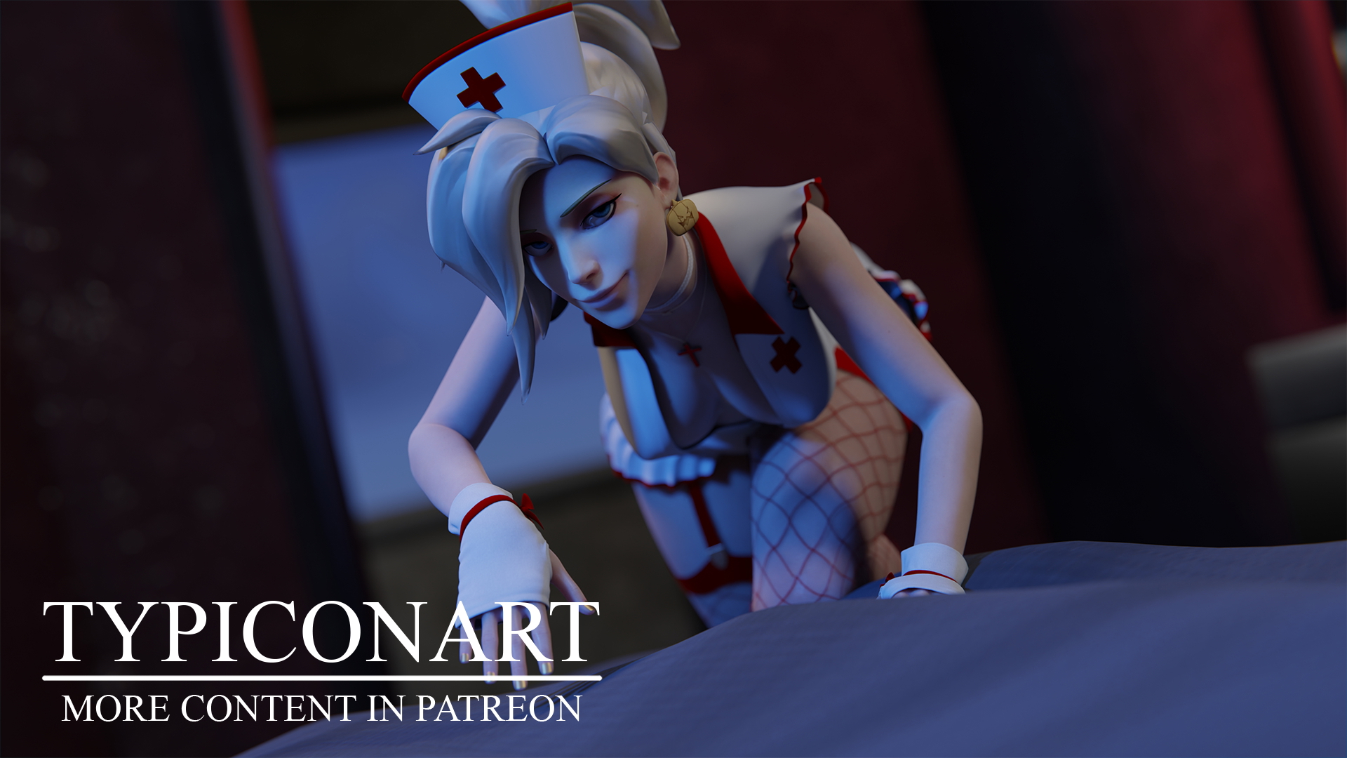 Overwatch. Mercy Nurse. Part 2. Overwatch Mercy Mercyoverwatch Nurse 3d Porn 3d Girl Sexy Pose 3