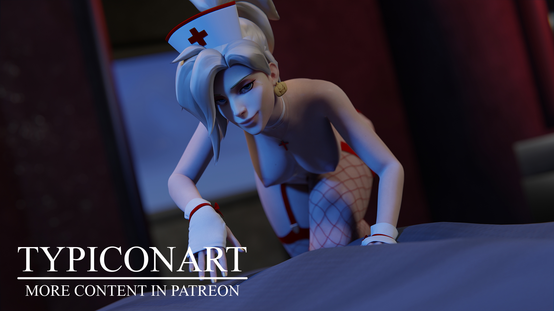 Overwatch. Mercy Nurse. Part 2. Overwatch Mercy Mercyoverwatch Nurse 3d Porn 3d Girl Sexy Pose 4