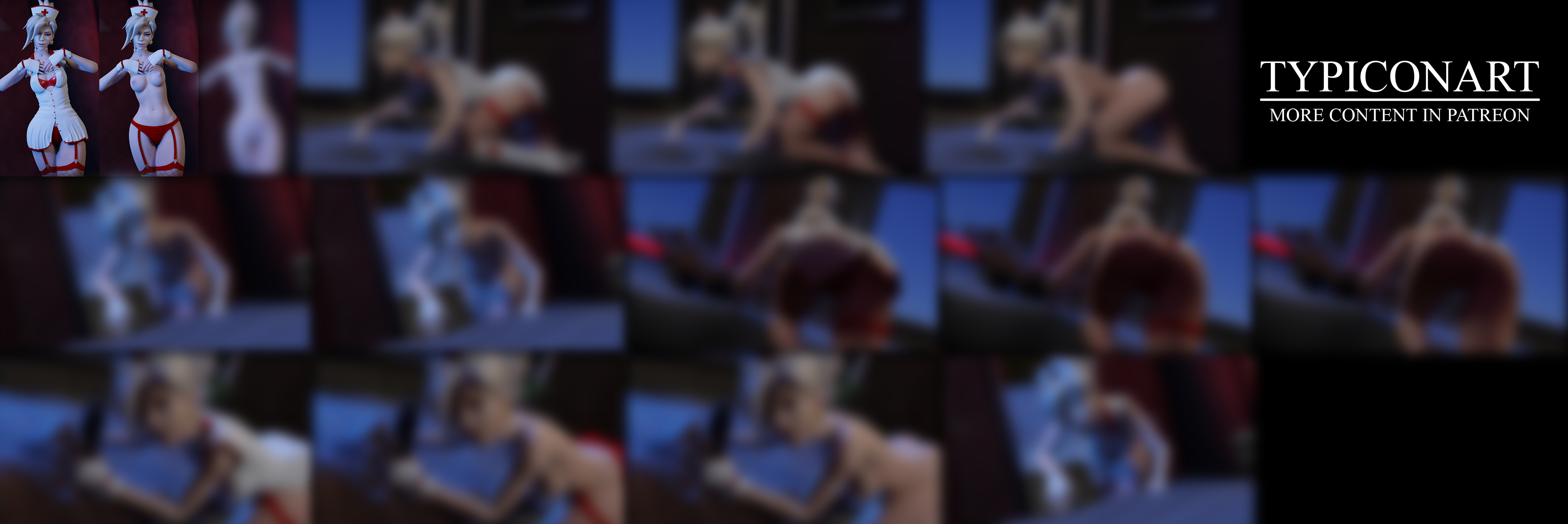 Overwatch. Mercy Nurse. Part 2. Overwatch Mercy Mercyoverwatch Nurse 3d Porn 3d Girl Sexy Pose 5