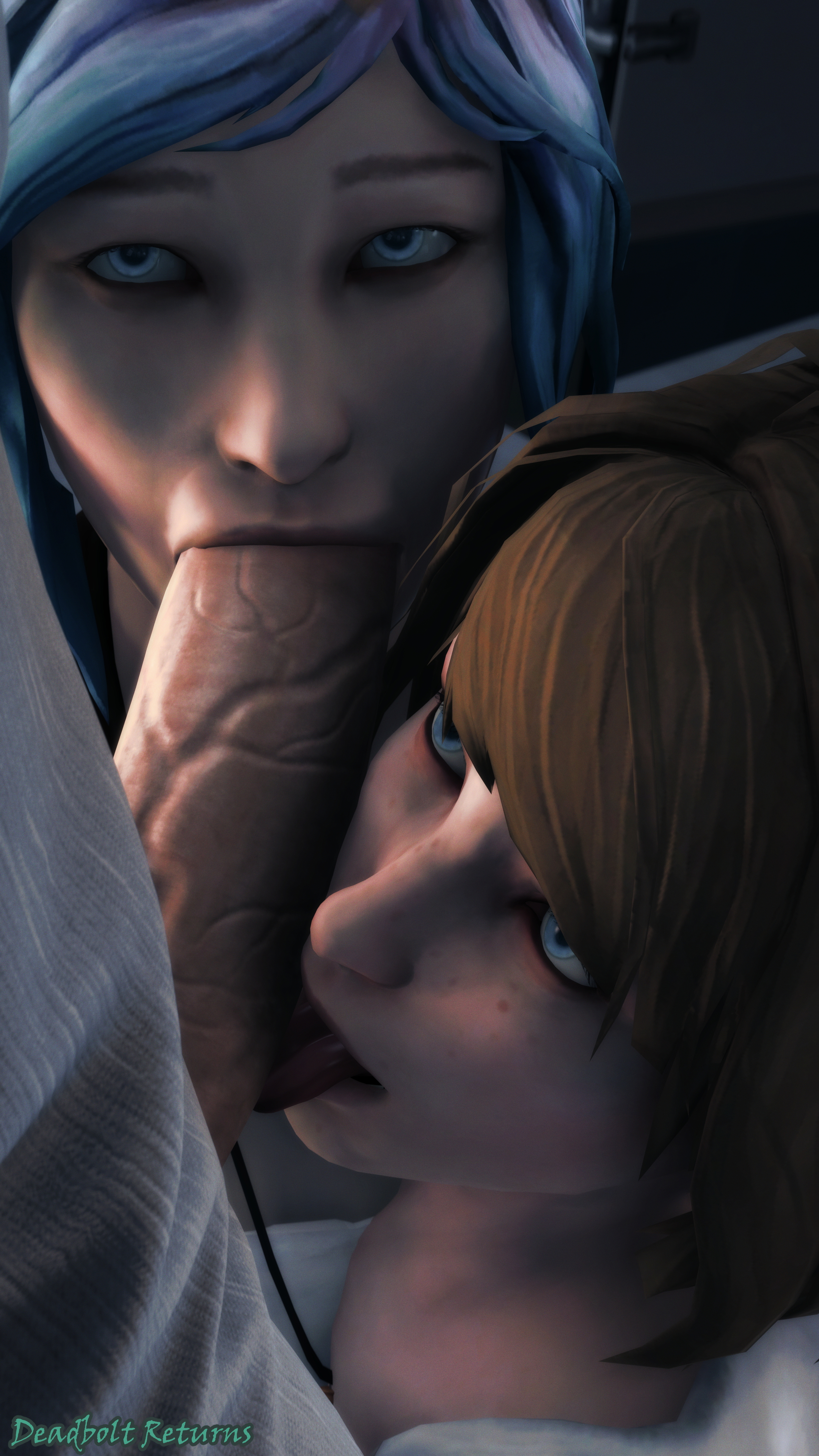 Chloe and Max BJ in the Bathroom Chloe Price Max Caulfield Life Is Strange Life Is Strange Max Nsfw Rule34 Rule 34 R34 Sfm Source Filmmaker Threesome Double Blowjob 4