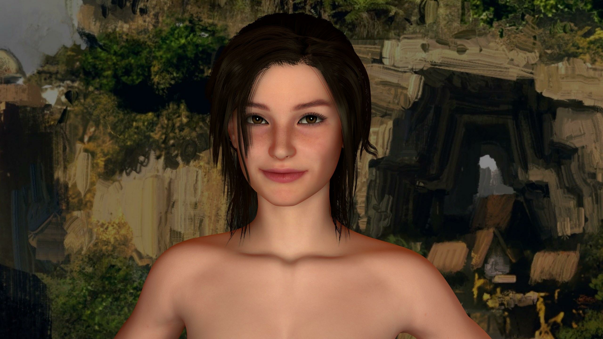 Lara Croft - Pogstyle Nier Automata Thicc Curvy Model Huge Boobs Busty Rule 34 2