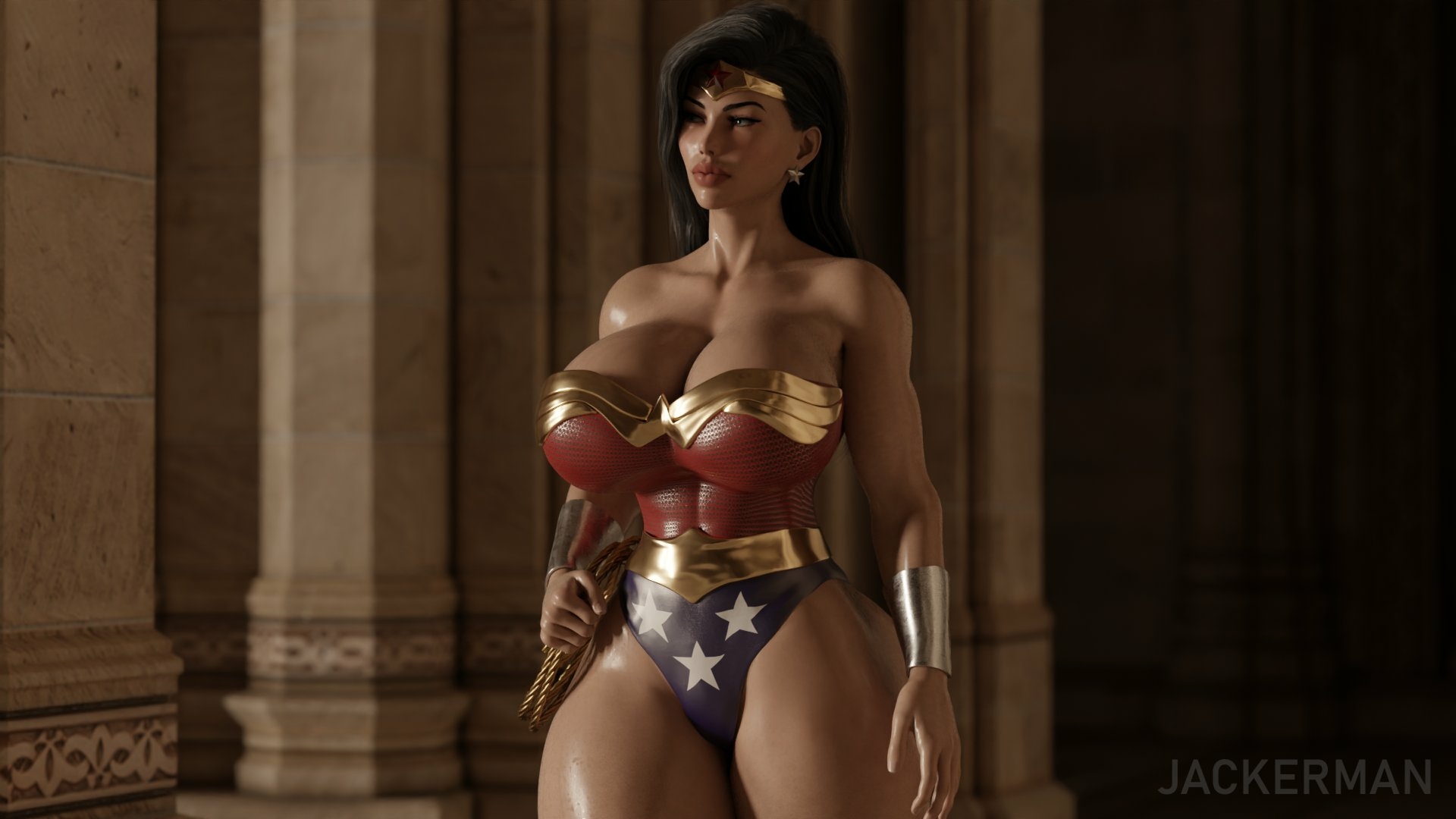 Wonder Woman model Wonder Woman Wonder Woman Series Boobs Natural Boobs Big Tits Tits Sexy Horny Face Horny 3d Porn