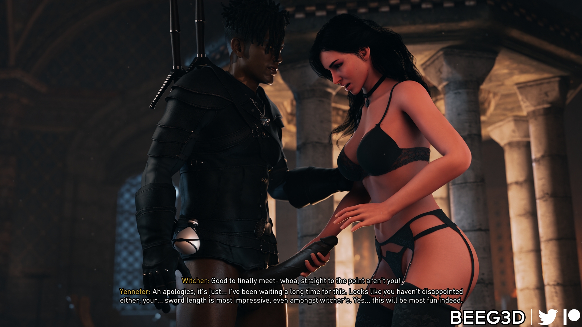 Yennefer - Fertility Testing Yennefer di Vengerberg Yennefer (witcher) The Witcher The Witcher 3 Blowjob Interracial Pregnant Missionary Standing 2