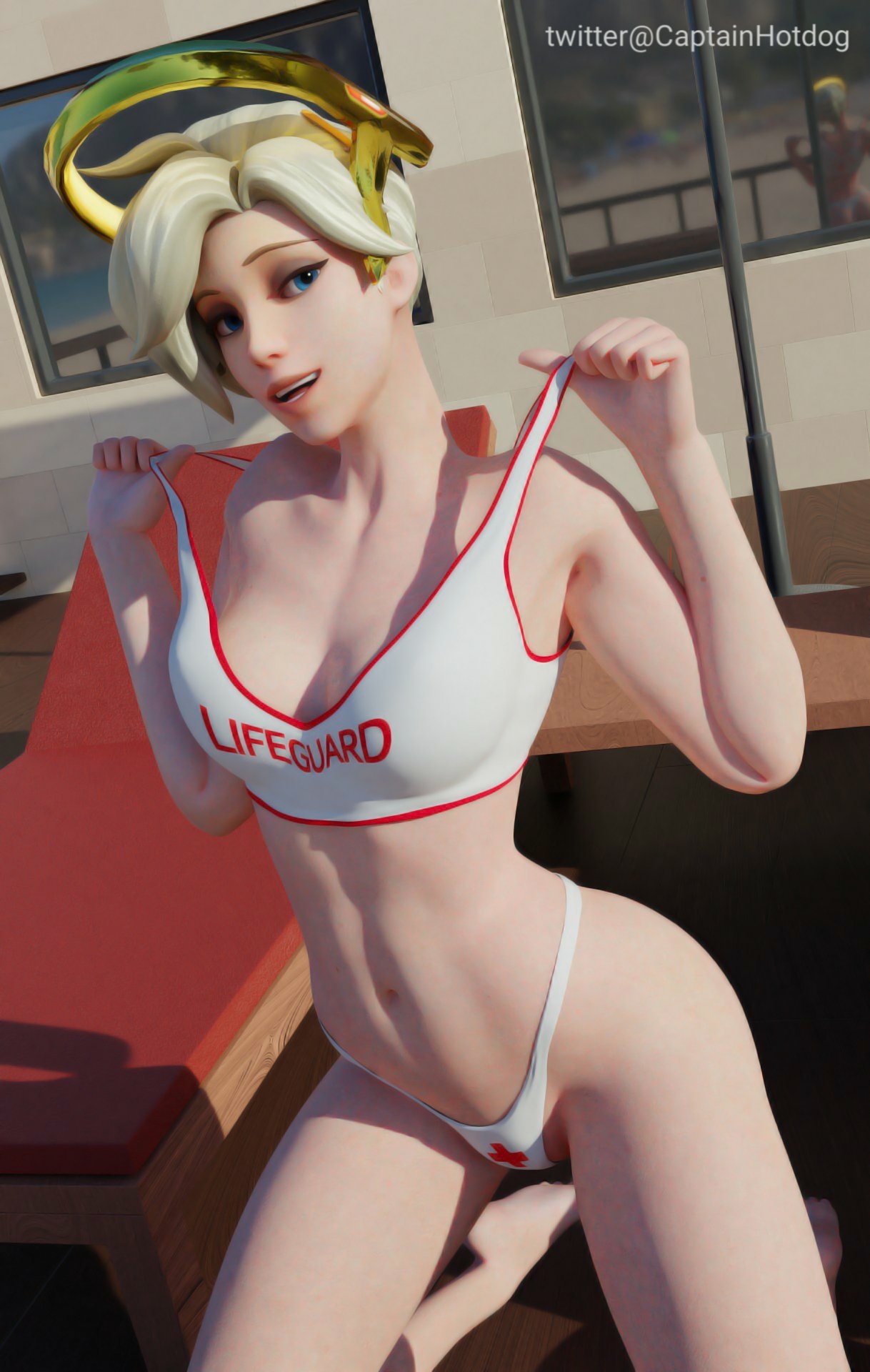 Arhoangel s Mercy model. Mercy Overwatch Boobs Tits Ass Lingerie Sexy Horny Face Horny 3d Porn