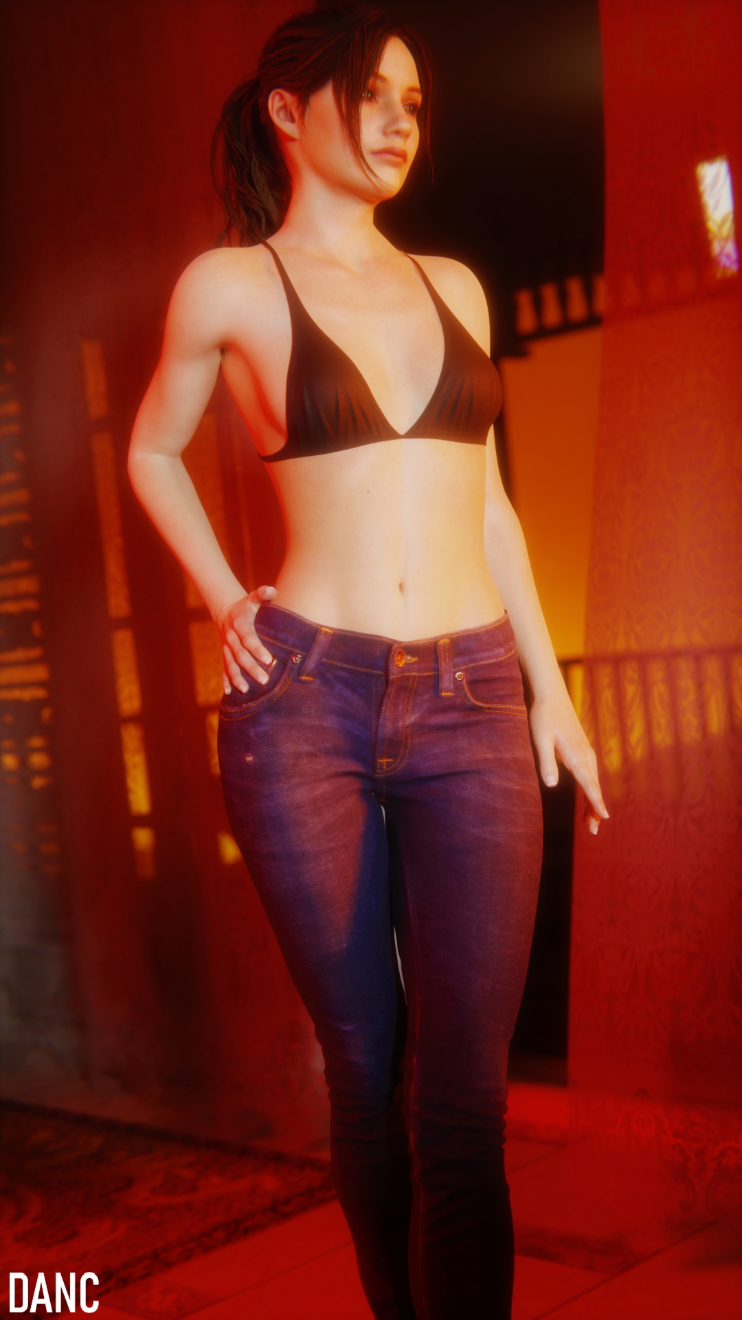Claire Redfield FANART Claire Redfield Resident Evil Resident Evil 2 Remake Resident Evil 3 Remake Resident Evil 2 Blender3d Sfw