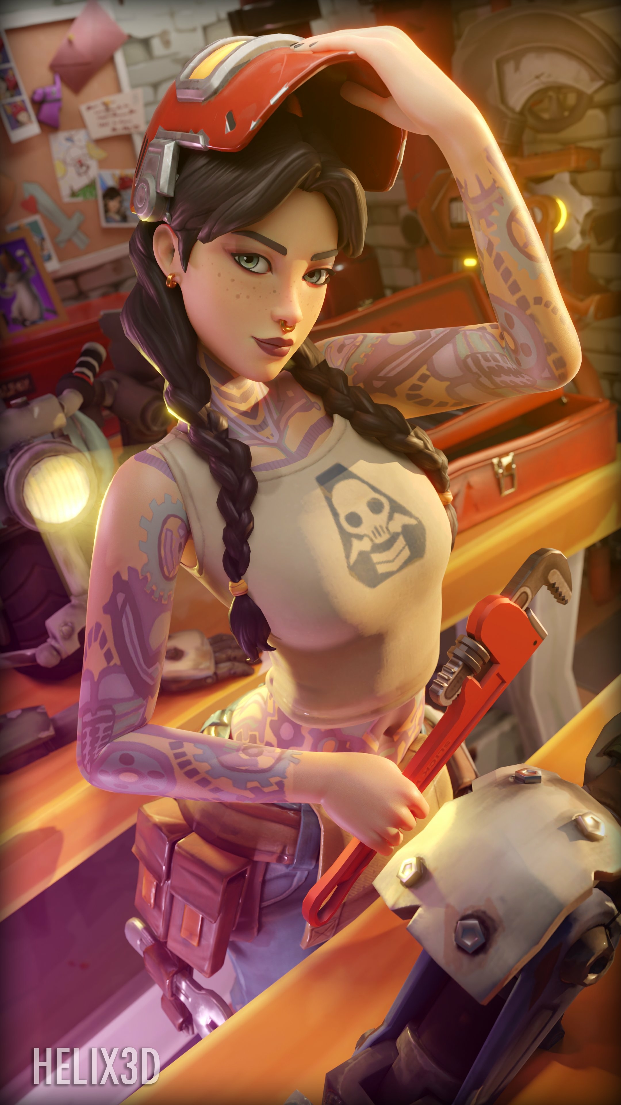 Jules  safe for work version. Jules Fortnite Nipples Boobs Tits Ass Sexy Horny Face Horny 3d Porn