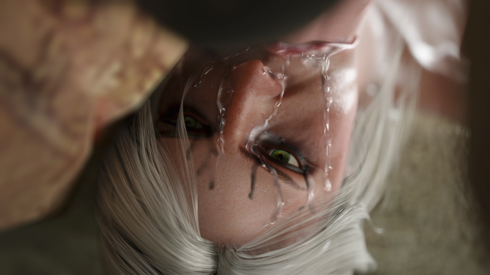 Ciri and Yenn x Minotaurs Ciri (The Witcher) Yennefer di Vengerberg Minotaur Horsecock Spitroast Deep throat Cum 5