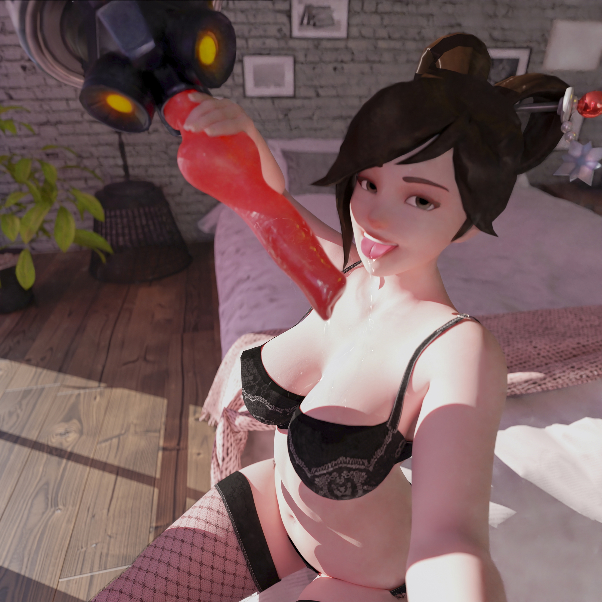 Mei and Snowball Mei (Overwatch) Dog Dildo Toy Cum Vaginal