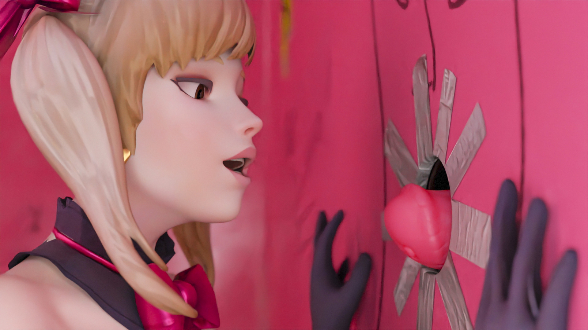 Dva Gloryhole Dva (overwatch) Horse Cock Dildo Glory hole Blowjob Deep throat Sloppy Cum 3