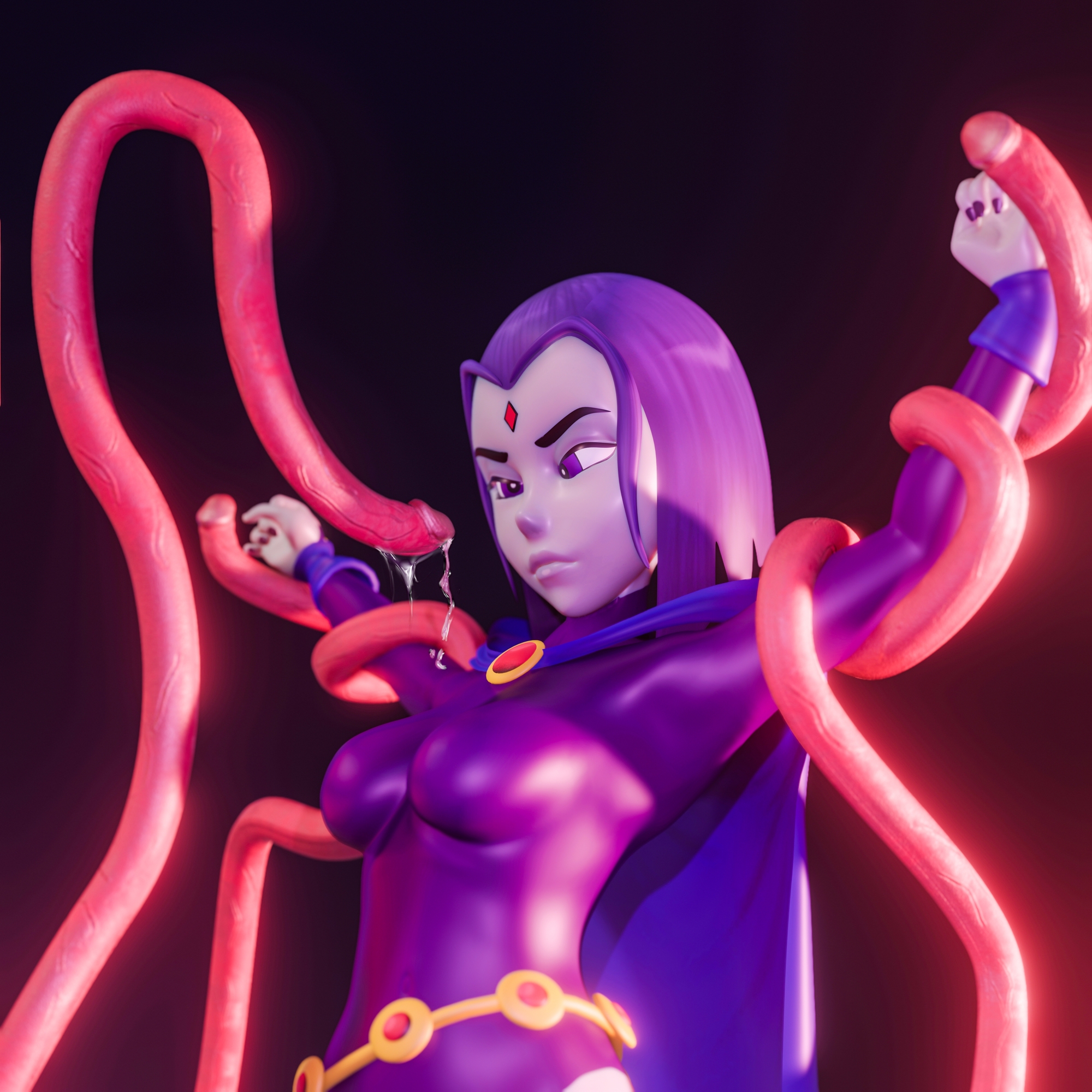 Raven tentacled Raven (teen Titans) Tentacles Cum Cum Inflation All The Way Through