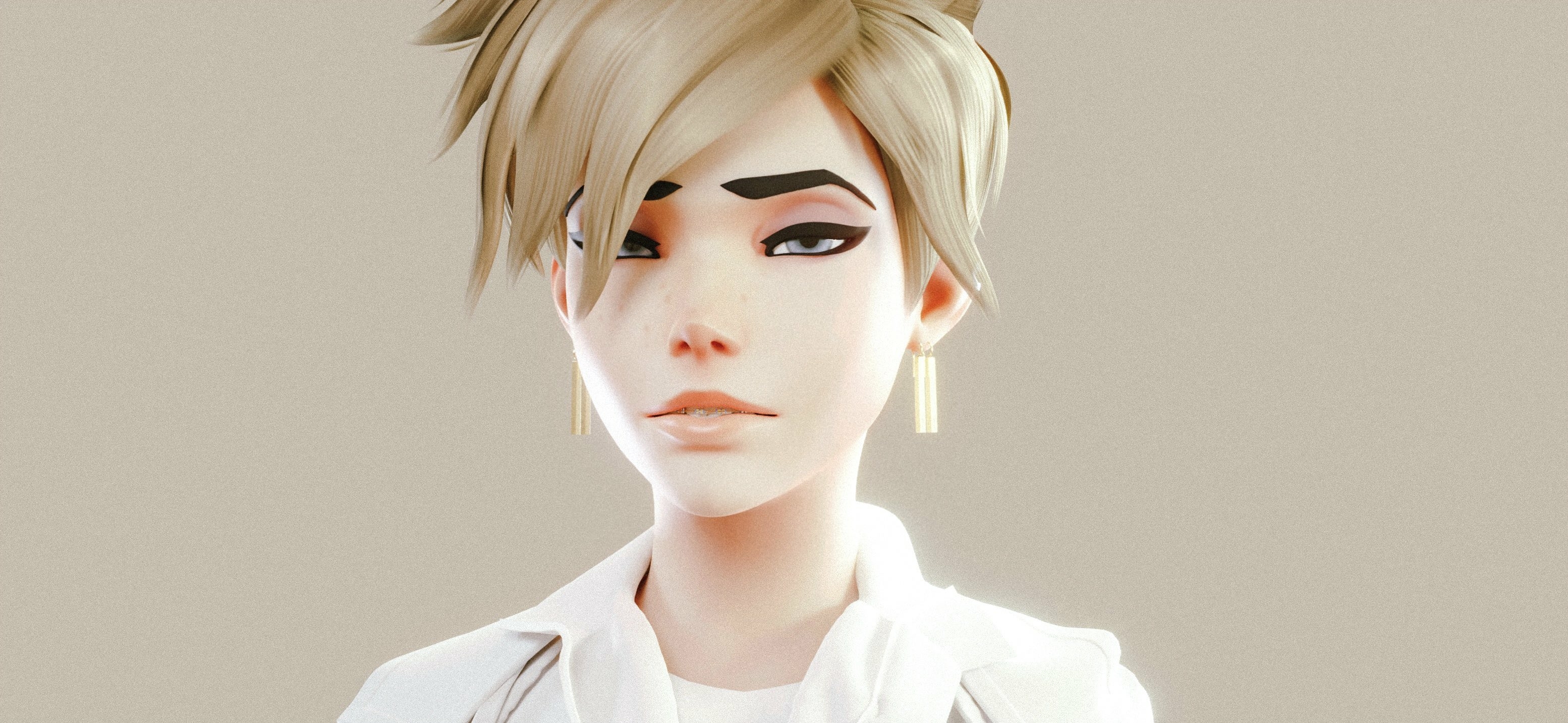 Blondie tracer Tracer Overwatch Sexy Horny Face Horny 3d Porn