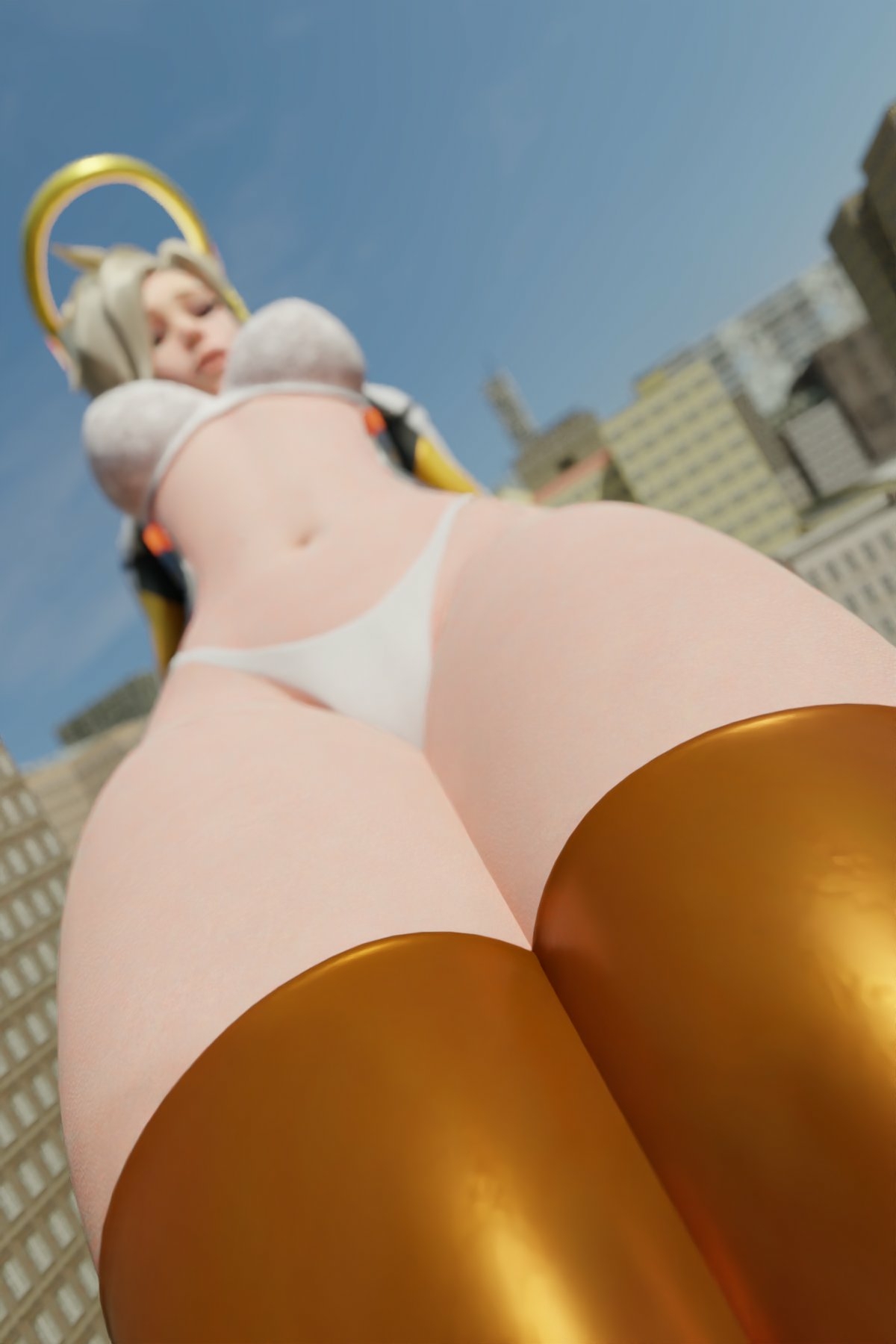 Mercy s height: ~225 m Mercy Overwatch Lingerie Sexy Lingerie Naked Nipples Boobs Big boobs Big Tits Ass Sexy Horny Face Horny 3d Porn 3