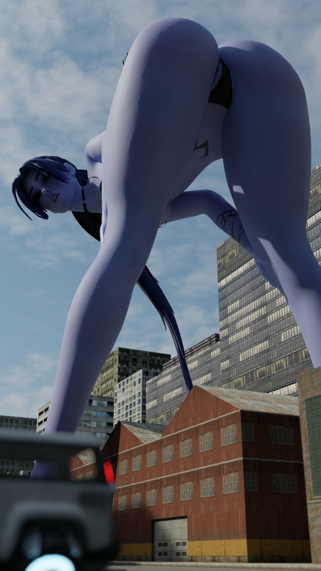 Giant widowmaker Widowmaker Overwatch Panties Big Ass Sexy Lingerie Naked Boobs Big boobs Big Tits Ass Sexy Horny Face Horny Giantess 3d Porn