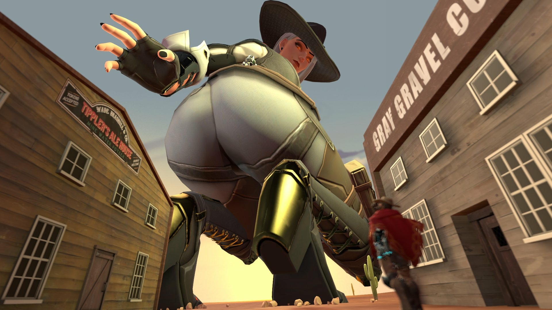 Thicc ashe Ashe Overwatch Big Ass Naked Boobs Big boobs Big Tits Ass Sexy Horny Face Horny Giantess 3d Porn
