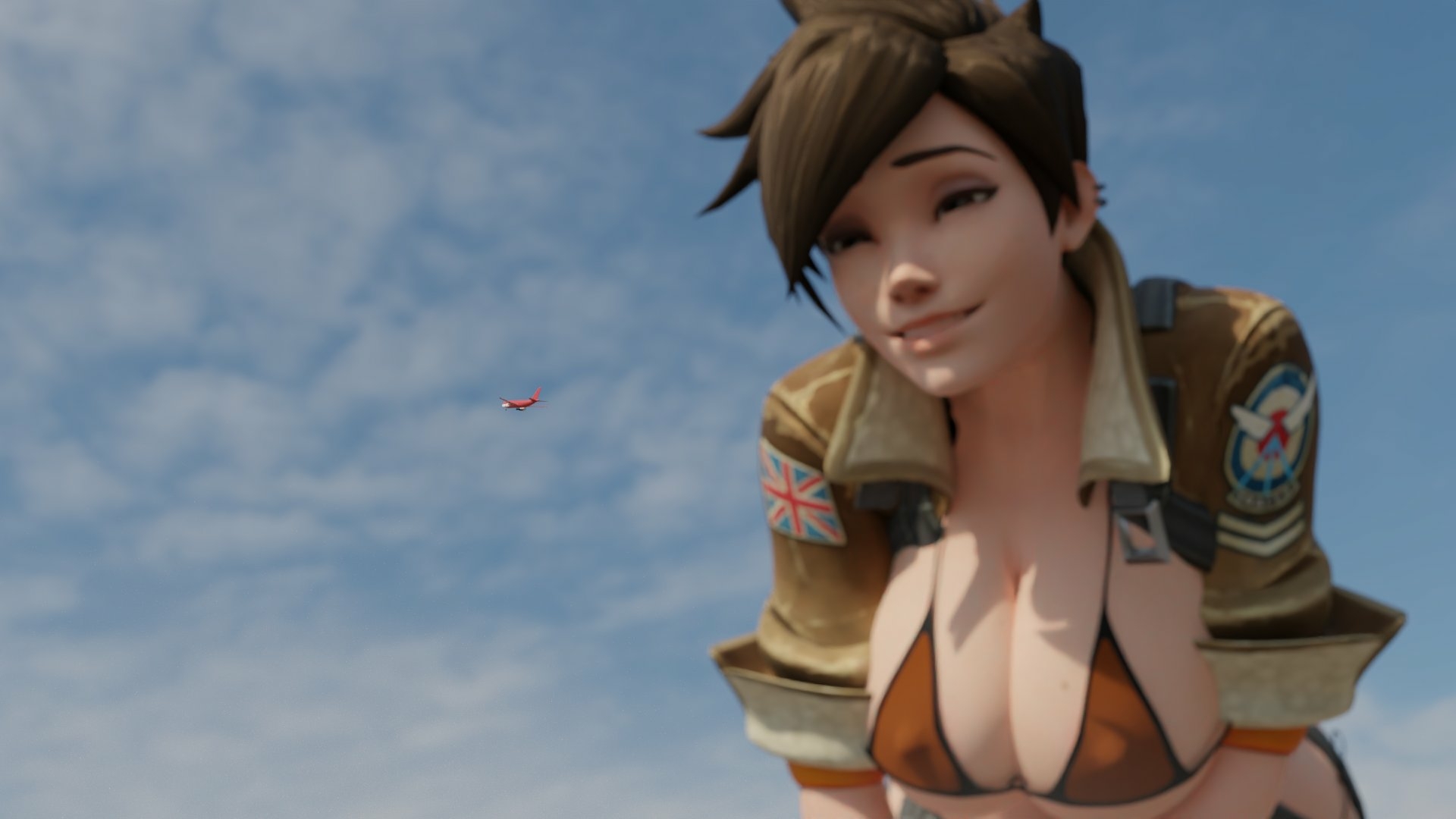 Squashed~ Tracer Overwatch Nipples Pink Nipples Big Ass Boobs Big boobs Big Tits Ass Sexy Horny Face Horny Giantess 3d Porn