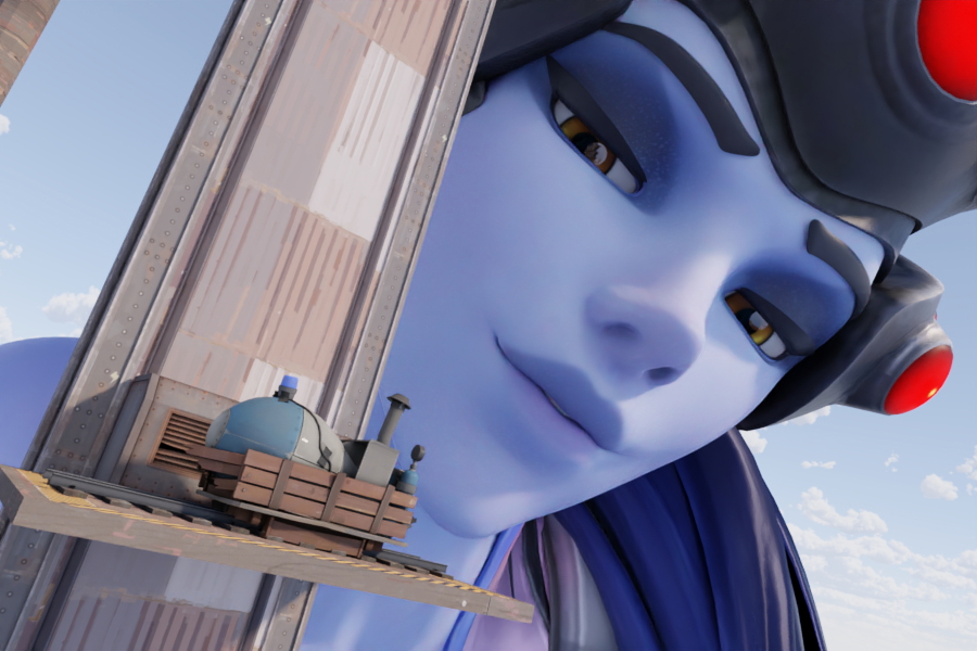 Had a dumb idea where Widow is at Higher Tower Widowmaker Overwatch Lingerie Sexy Lingerie Nipples Big Ass Boobs Big boobs Big Tits Ass Sexy Horny Face Horny Giantess 3d Porn 4