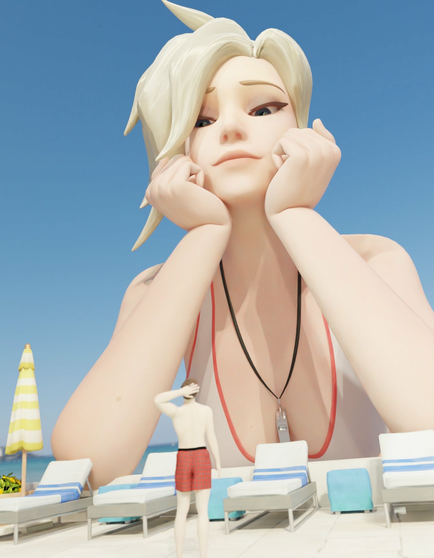 Maybe you like it Mercy Overwatch Lingerie Sexy Lingerie Nipples Big Ass Boobs Big boobs Big Tits Ass Sexy Horny Face Horny Giantess 3d Porn