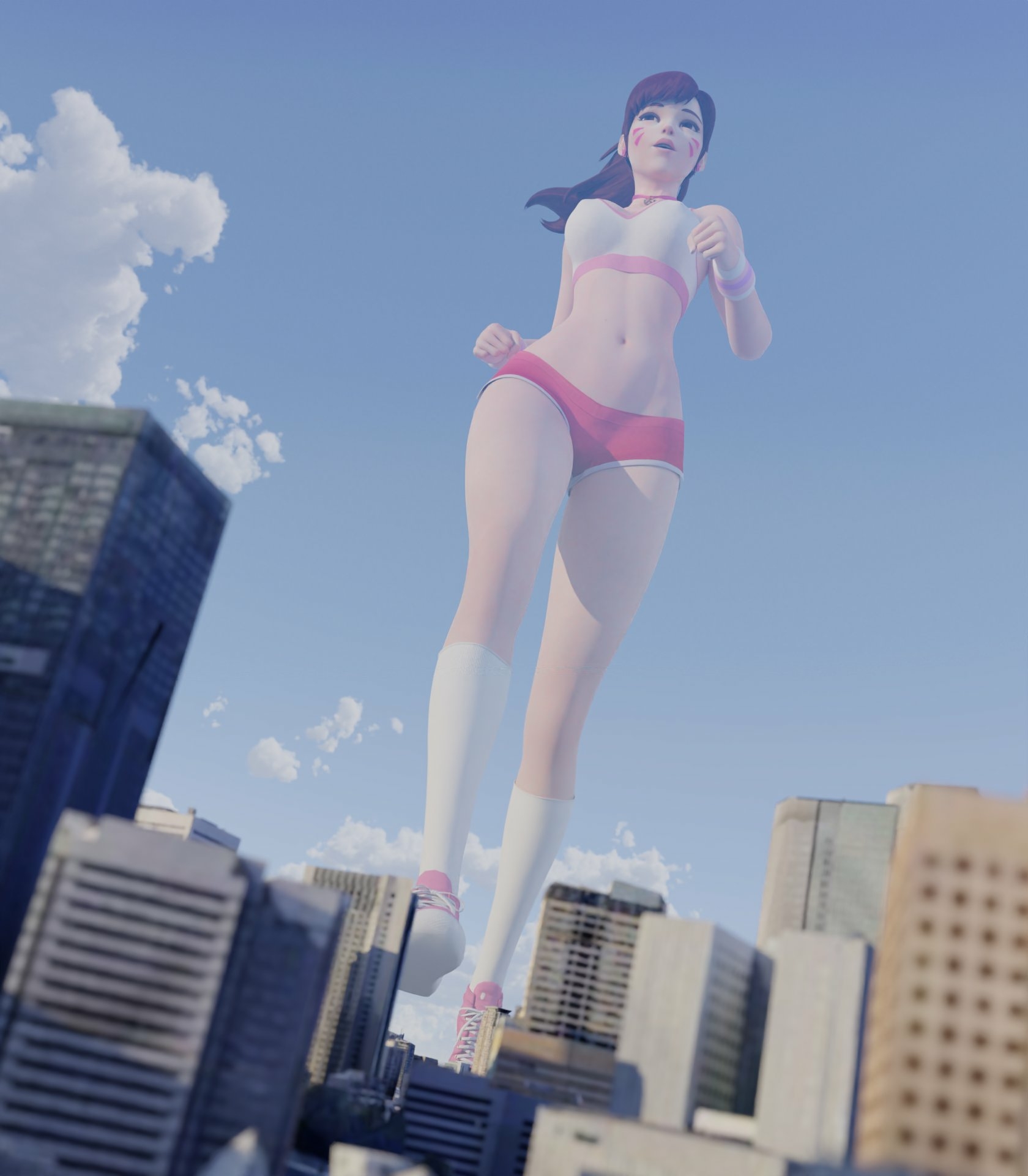D.Va going for a  small  jogging round Dva (overwatch) Overwatch Lingerie Sexy Lingerie Big Ass Boobs Big boobs Big Tits Ass Sexy Horny Face Horny Giantess 3d Porn