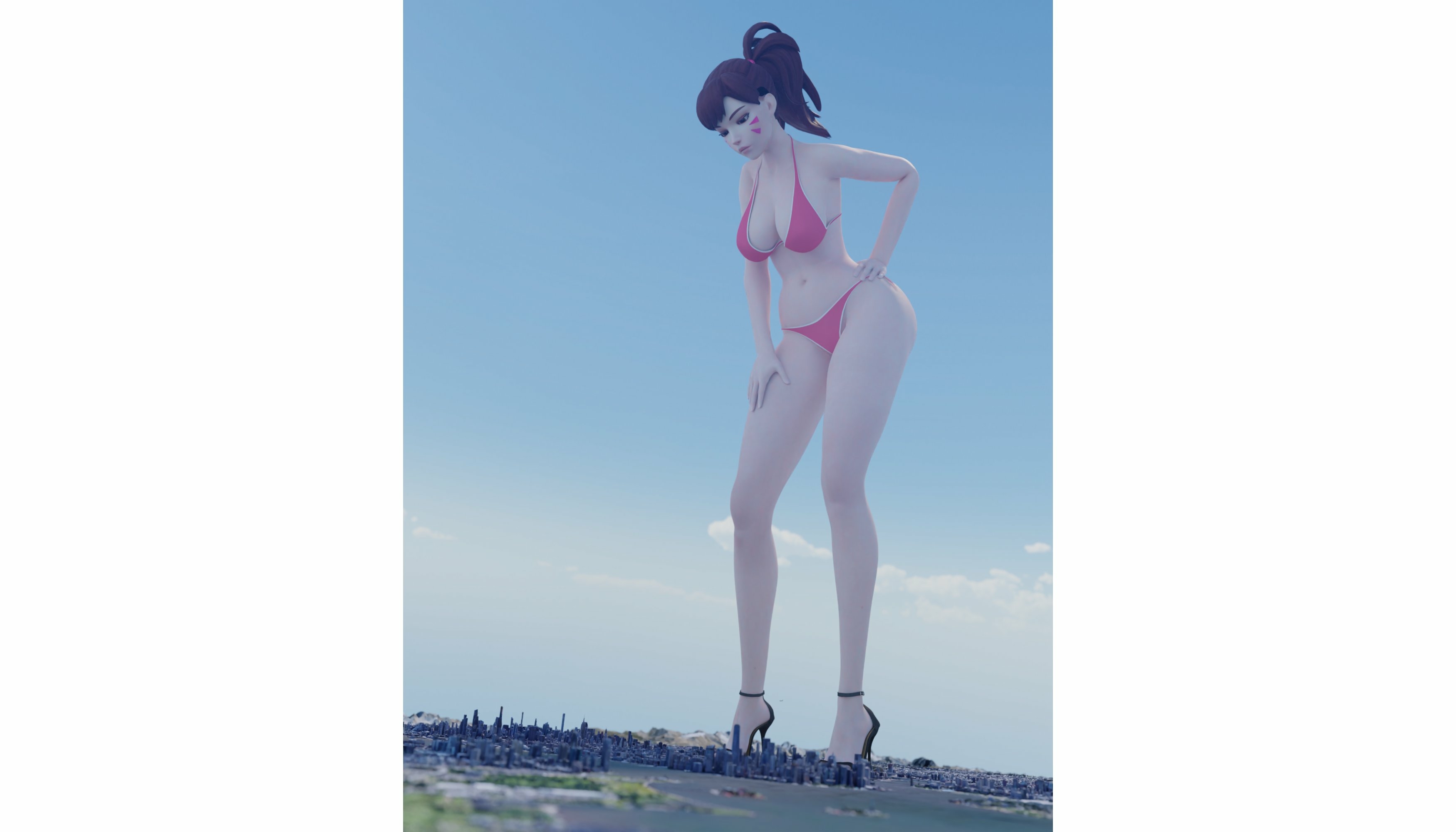 Dva giant Dva (overwatch) Overwatch Naked Bikini Big Ass Boobs Big boobs Big Tits Ass Sexy Horny Face Horny Giantess 3d Porn 2