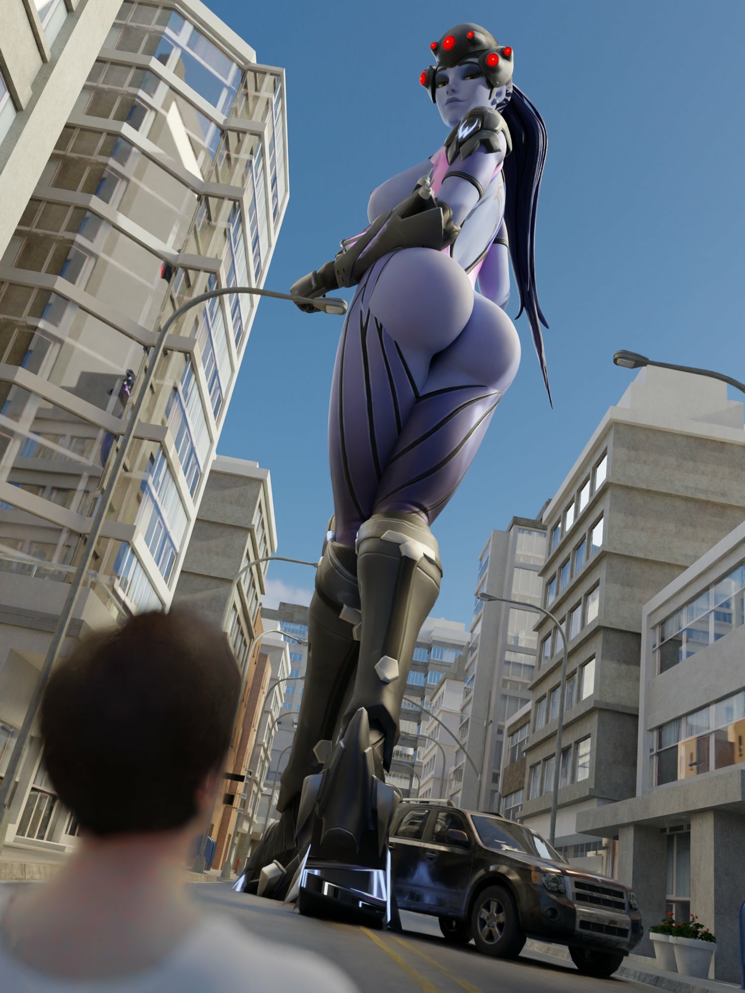 Widow strolling Widowmaker Overwatch Boobs Big boobs Naked Big Ass Big Tits Ass Sexy Horny Face Horny Giantess 3d Porn