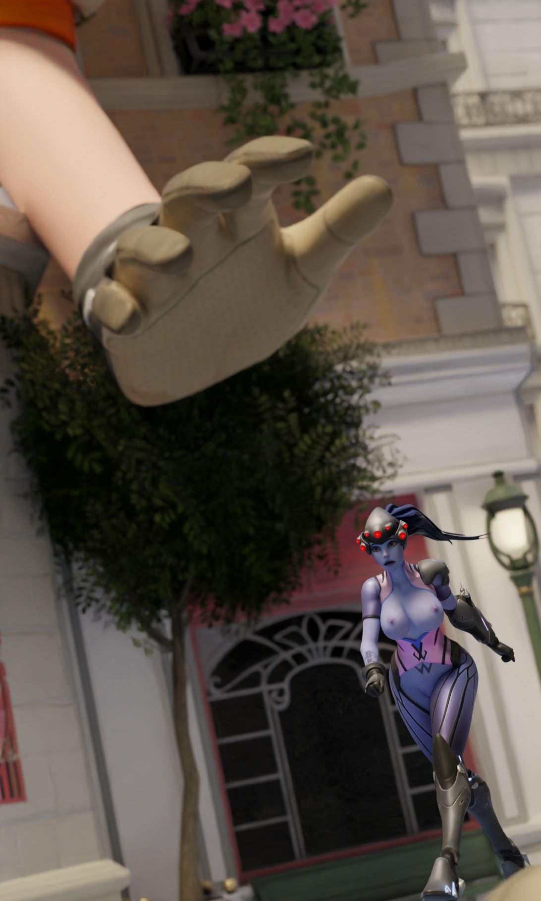 Tracer spotted a smol Widow Tracer Widowmaker Overwatch Nipples Boobs Big boobs Naked Big Ass Big Tits Ass Sexy Horny Face Horny Giantess 3d Porn 2
