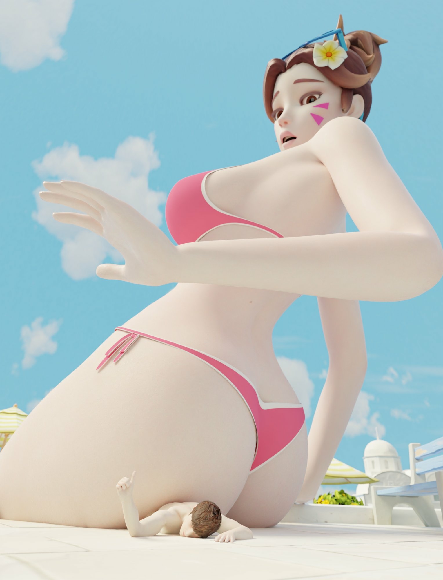 Like a wise man once said: Happy little accidents :) Dva (overwatch) Overwatch Bikini Lingerie Boobs Big boobs Naked Big Ass Big Tits Ass Sexy Horny Face Horny Giantess 3d Porn
