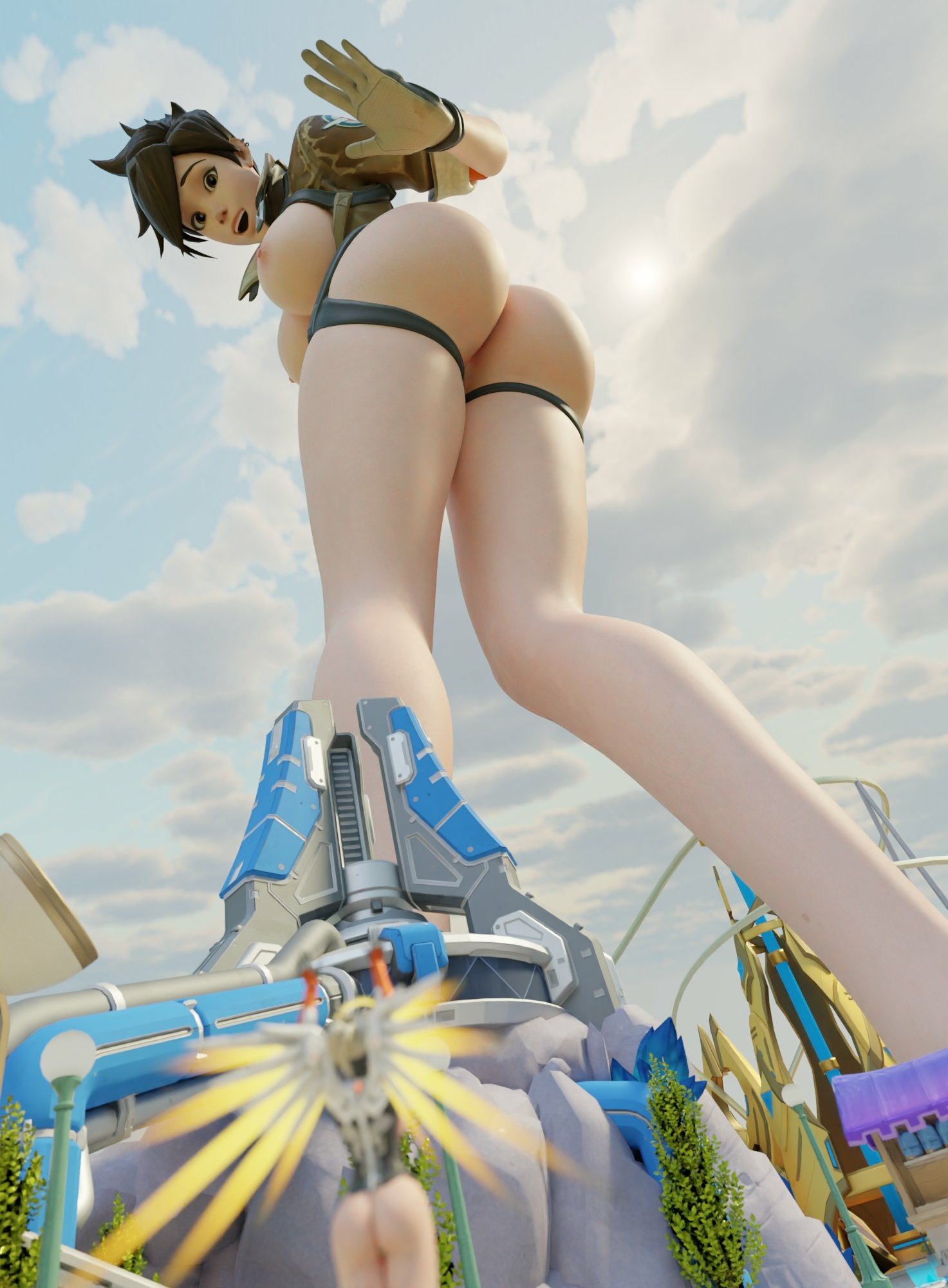 tracer hot pose 3 Tracer Mercy Overwatch Nipples Pussy Shaved Pussy Naked Lingerie Boobs Big boobs Big Ass Big Tits Ass Sexy Horny Face Horny Giantess 3d Porn