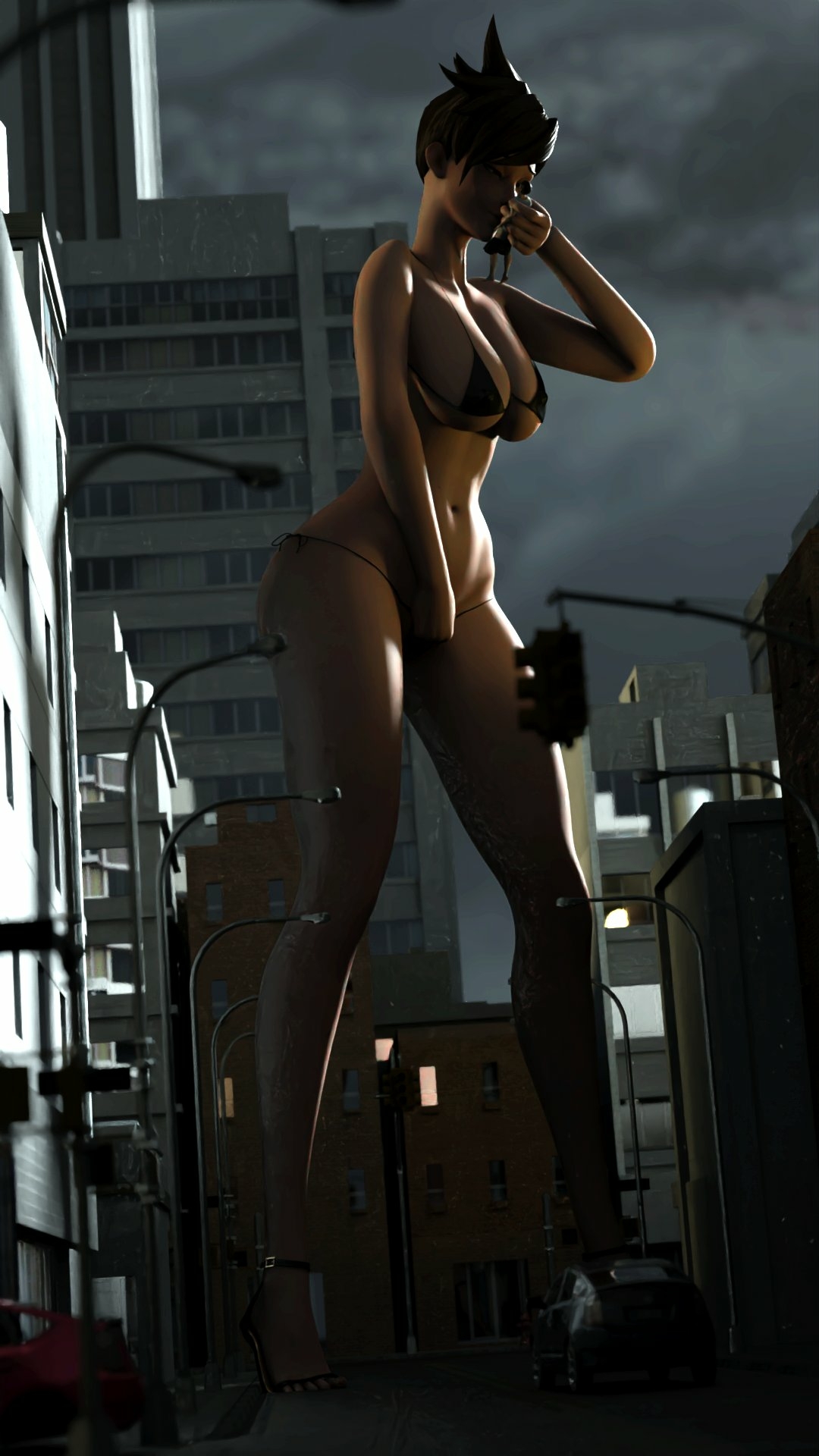 Tracer enjoying Tracer Overwatch Naked Lingerie Boobs Big boobs Big Ass Big Tits Ass Sexy Horny Face Horny Giantess 3d Porn 2