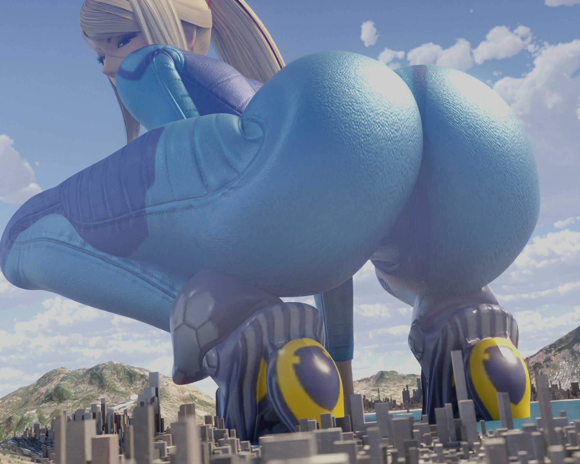 Yeah did another Samus Samus Aran (Metroid) Metroid Back View Boobs Big boobs Big Ass Big Tits Ass Sexy Horny Face Horny Giantess 3d Porn