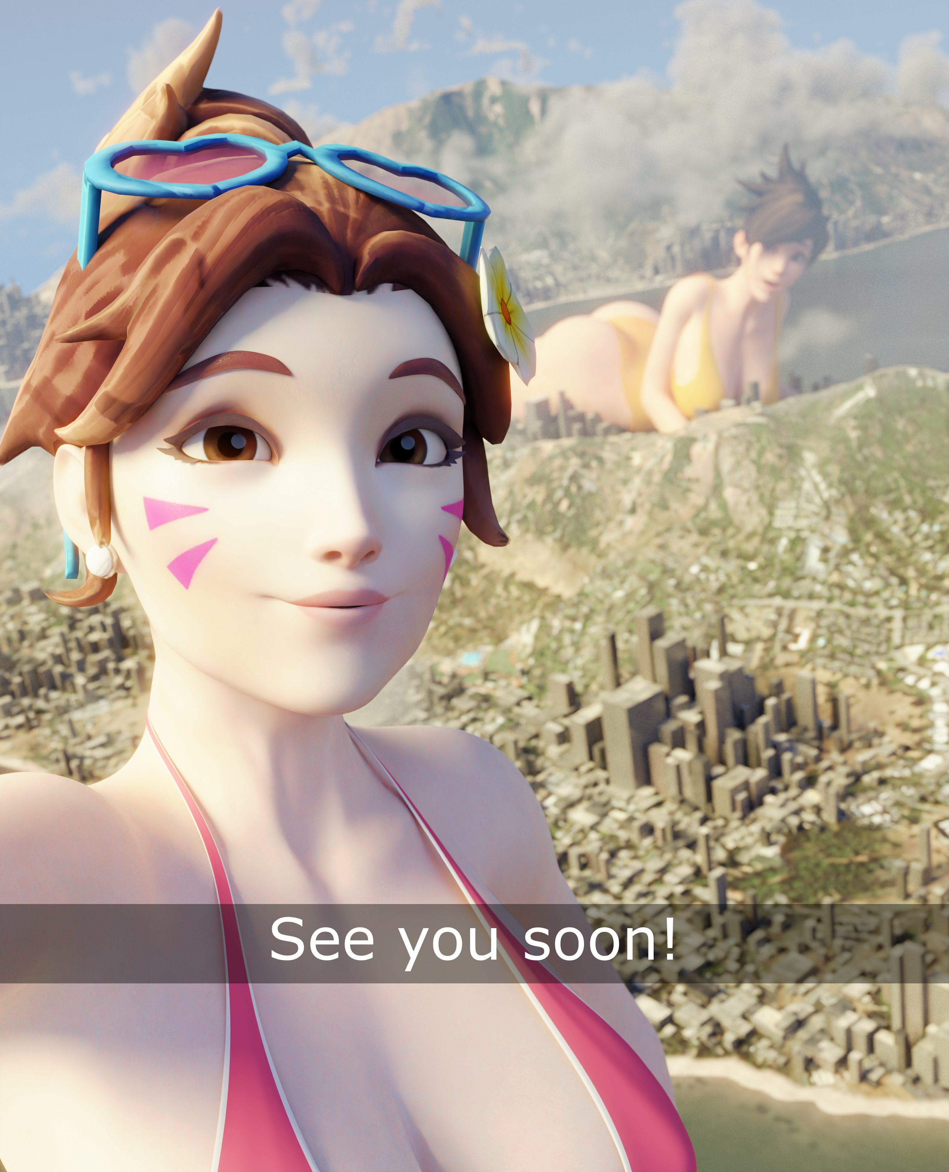 stay safe and see you soon Dva (overwatch) Tracer Overwatch Sexy Lingerie Lingerie Bikini Horny Face Ass Big Ass Sexy Horny Giantess 3d Porn