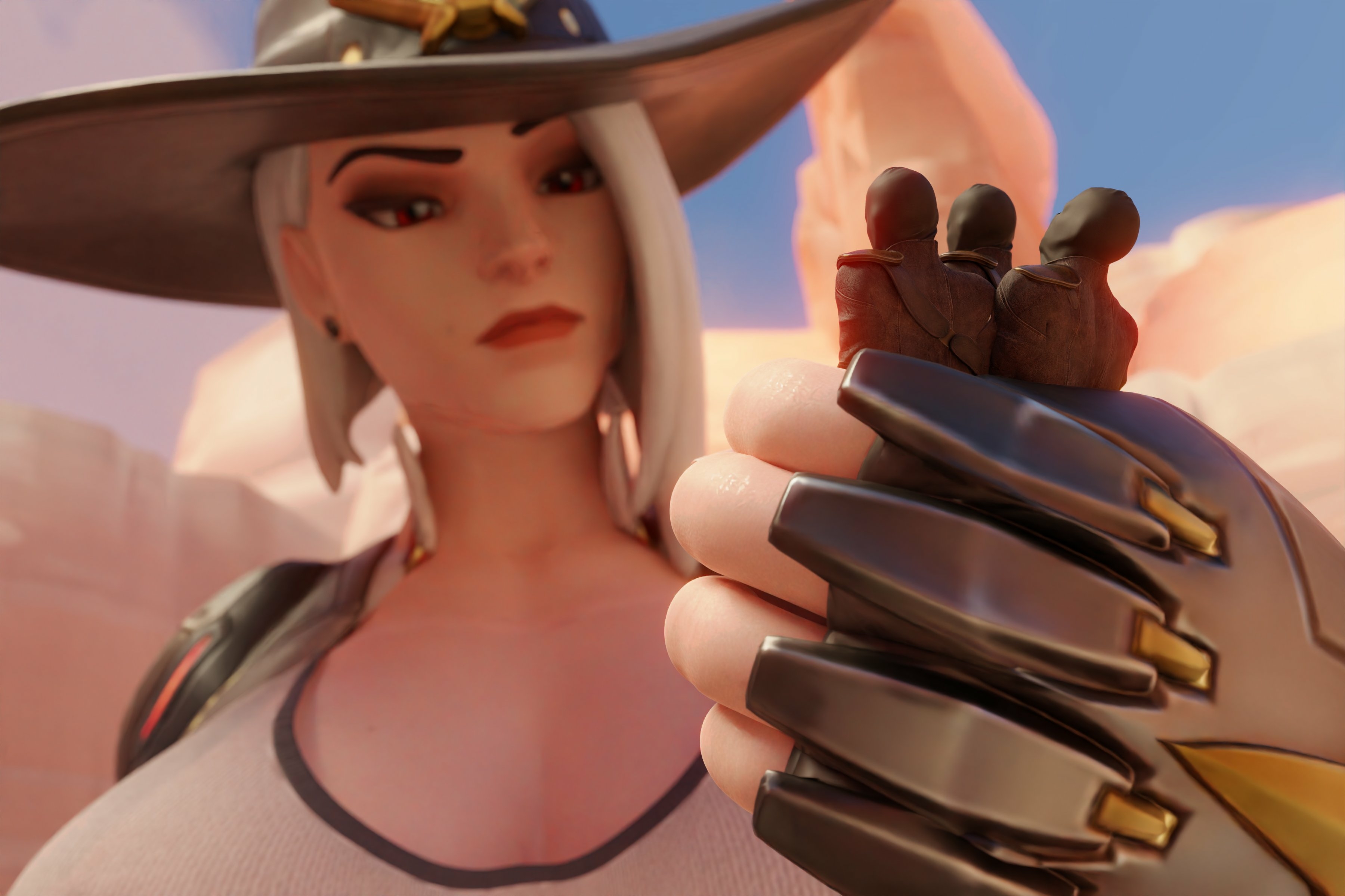 Smol Shootout 3 Ashe Overwatch Boobs Big boobs Lingerie Sexy Lingerie Naked Sexy Horny Face Big Ass Horny Giantess 3d Porn
