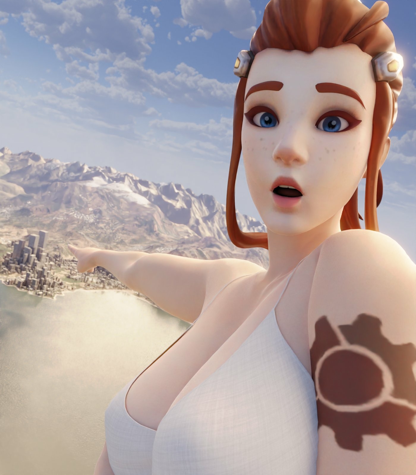 tinys Brigitte Overwatch Boobs Big boobs Sexy Horny Face Big Ass Horny Giantess 3d Porn