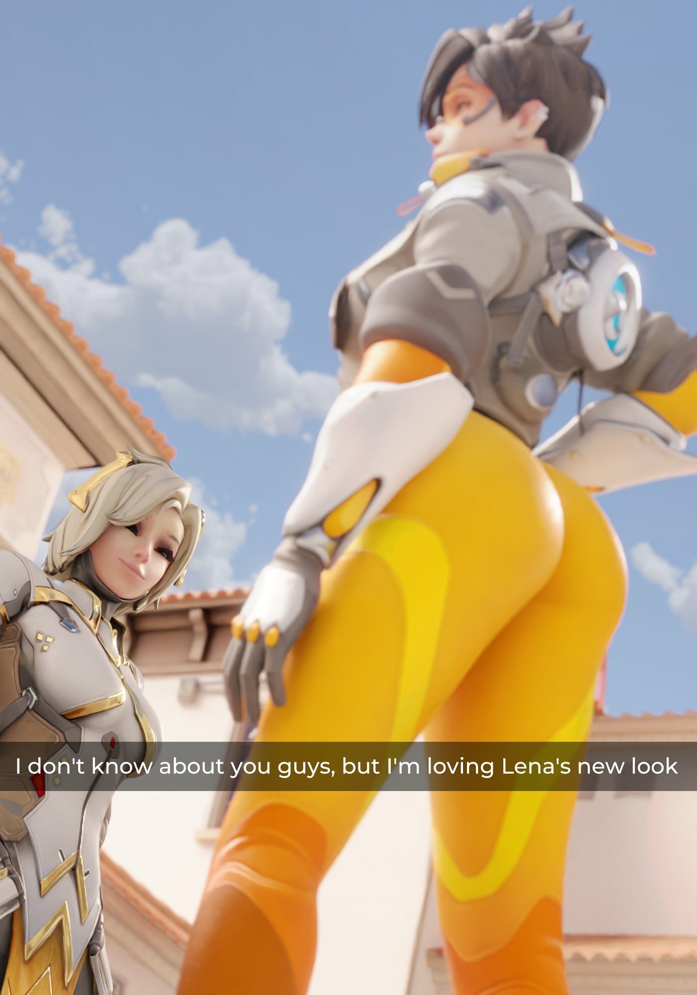 Overwatch 2 models are fun Tracer Mercy Overwatch Boobs Big boobs Sexy Horny Face Big Ass Horny Giantess 3d Porn