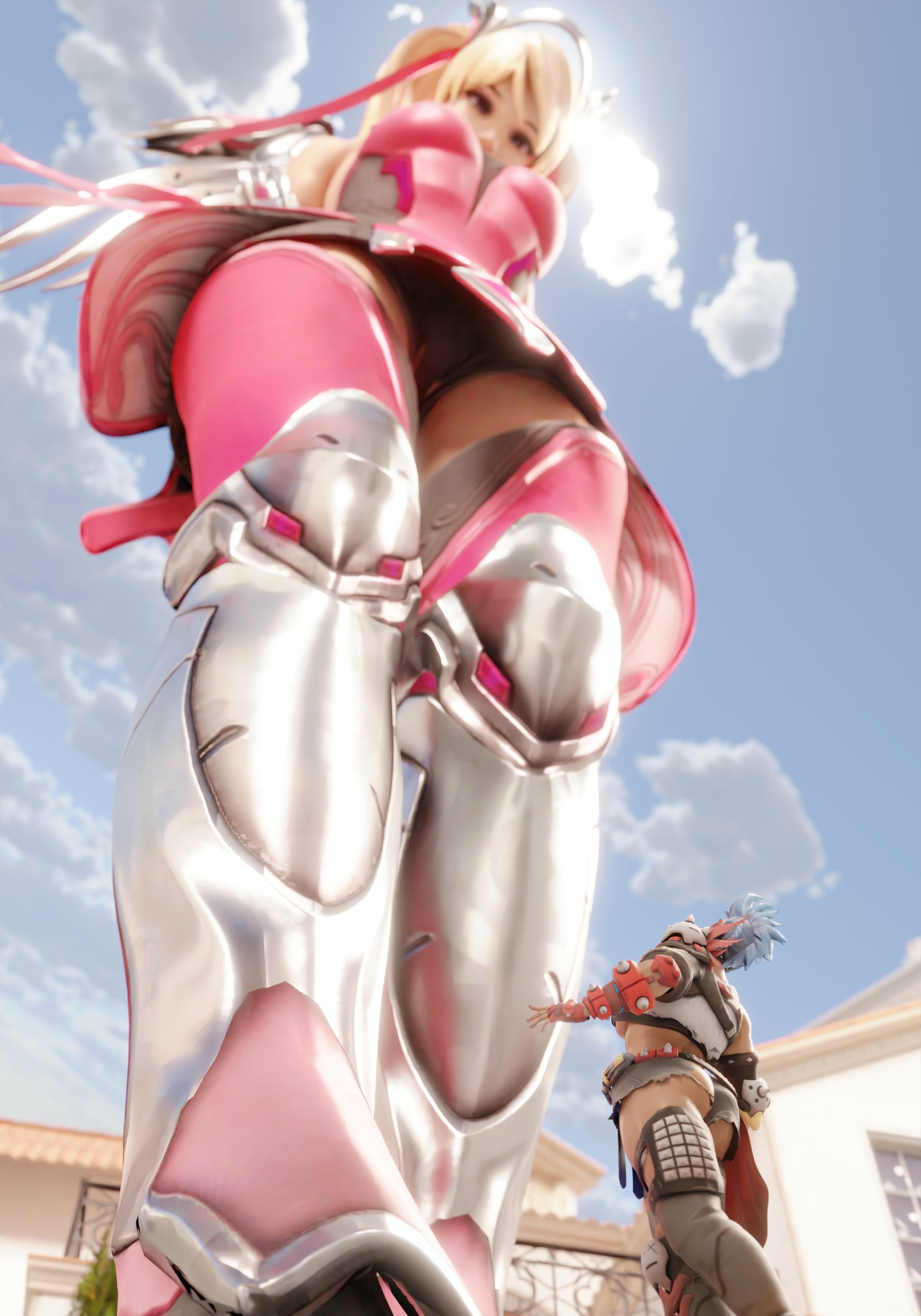 Made a Pink Mercy alt to get closer to the original Junkerqueen Mercy Overwatch Boobs Big boobs Sexy Horny Face Big Ass Horny Giantess 3d Porn
