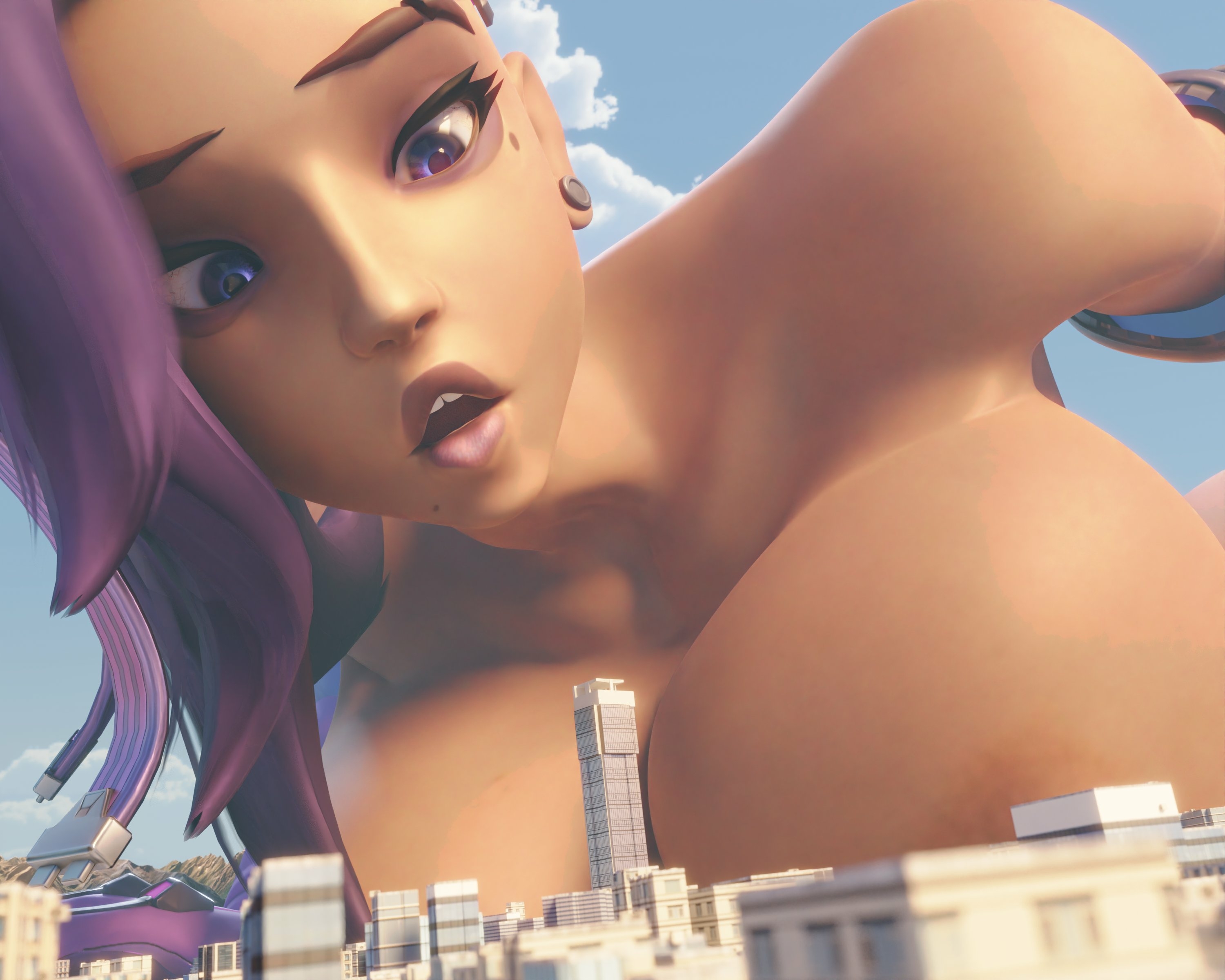 Finally some Sombra 3 Sombra Overwatch Naked Nipples Boobs Big boobs Sexy Horny Face Big Ass Horny Giantess 3d Porn 3