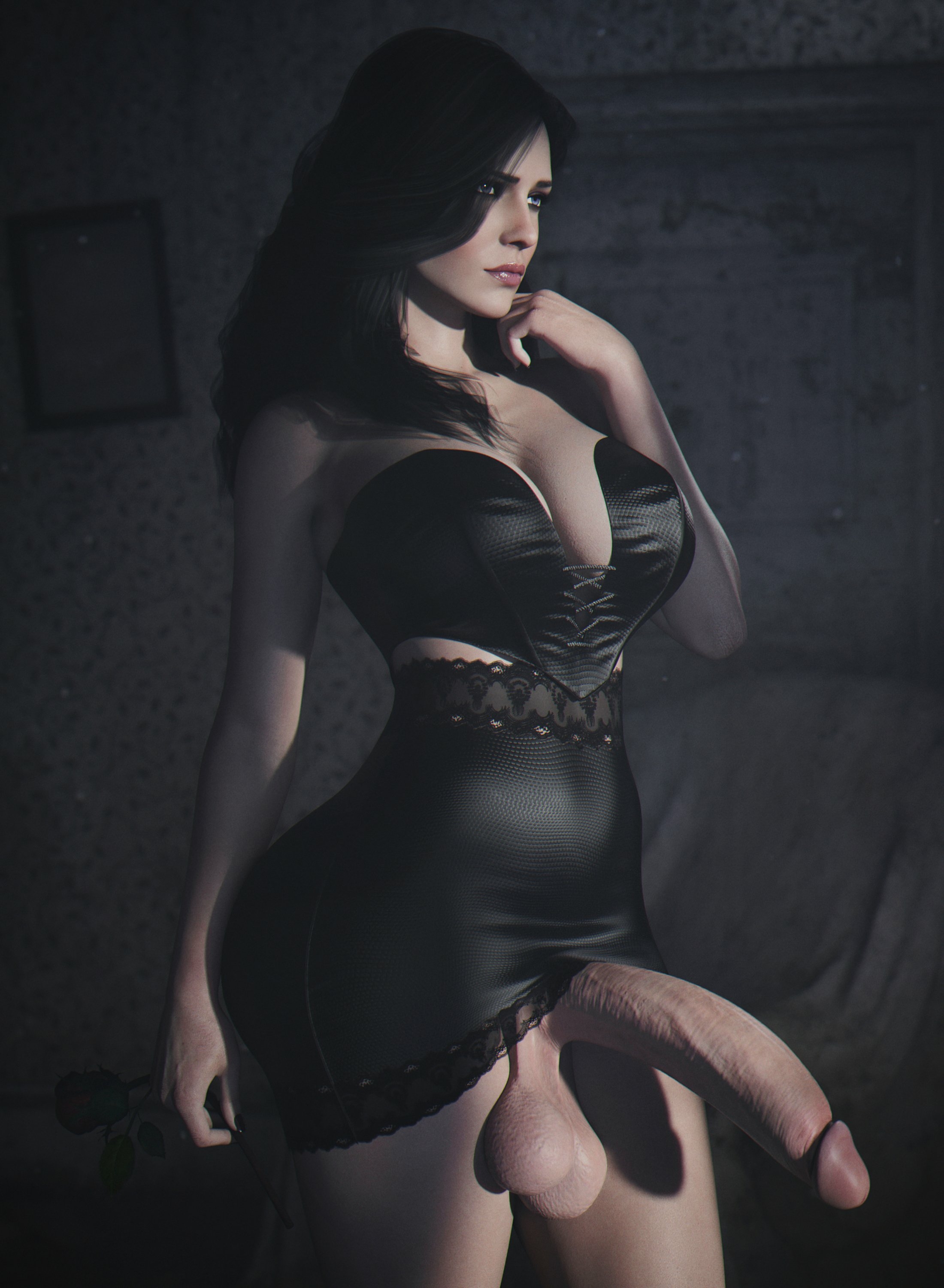 yennefer black cloths Yennefer (witcher) The Witcher Boobs Big boobs Naked Ass Futanari Futa Futa On Female Big Dick Dick Dickgirl Sexy Horny Face Horny 3d Porn