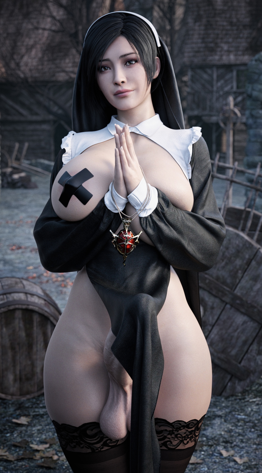 ada wong hot futa Ada Wong Resident Evil Nipples Pink Nipples Back View Boobs Big boobs Ass Futanari Futa Futa On Female Big Dick Dick Dickgirl Sexy Horny Face Horny 3d Porn 2