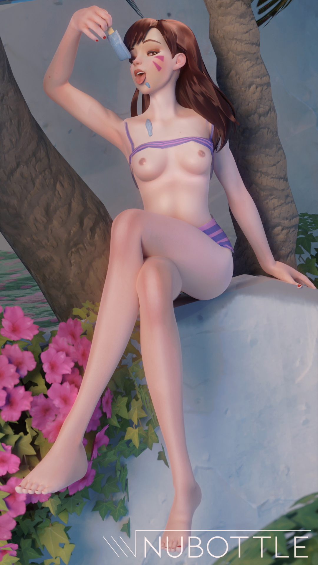 D.va Nude Overwatch D.va Overwatch Nude Teen Sexy Small Tits Outfit Solo Naked 3d Porn Videogame 9