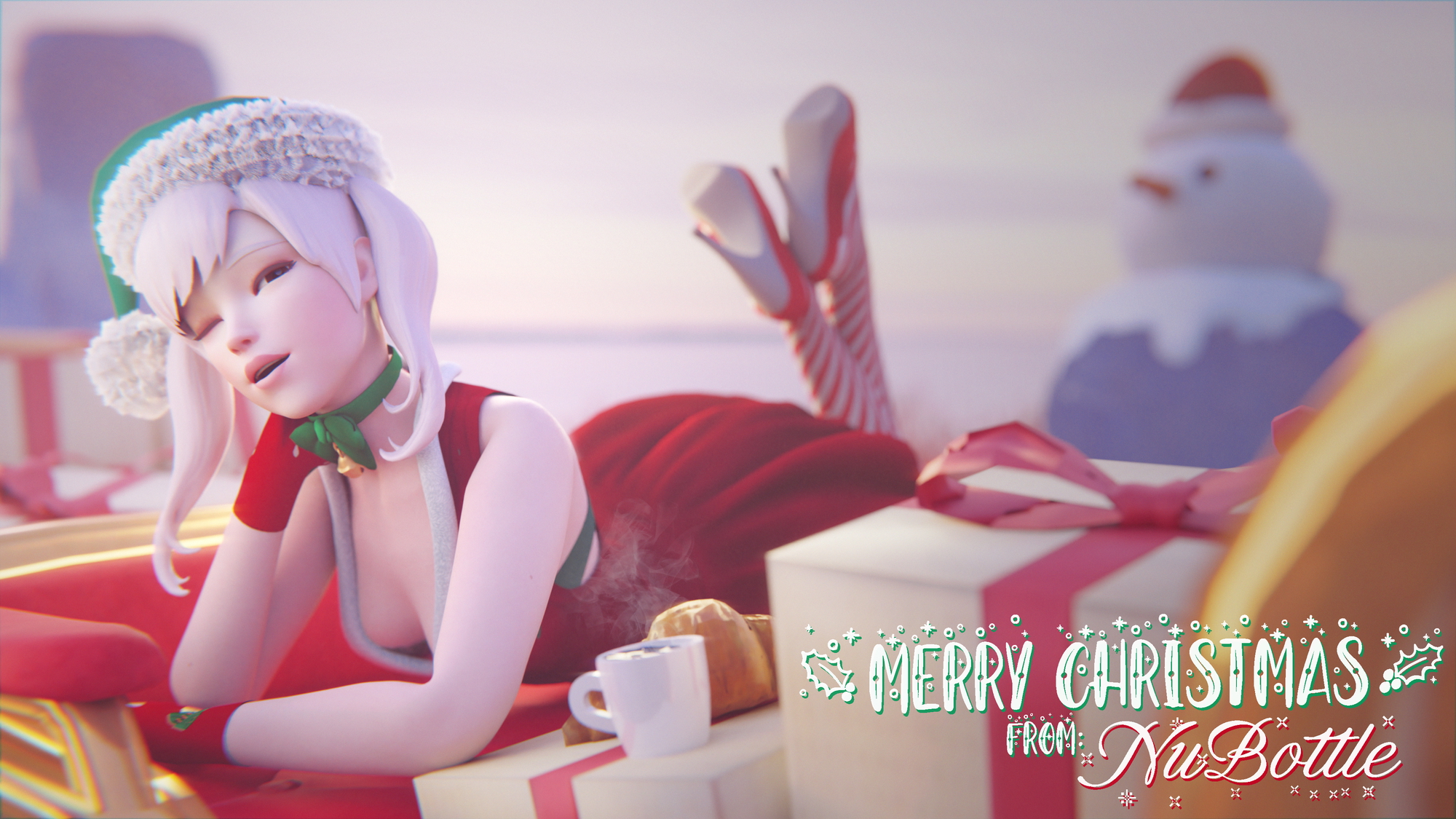 Merry Christmass d.va Overwatch D.va Overwatch Lingerie Panties Teen Christmas 2