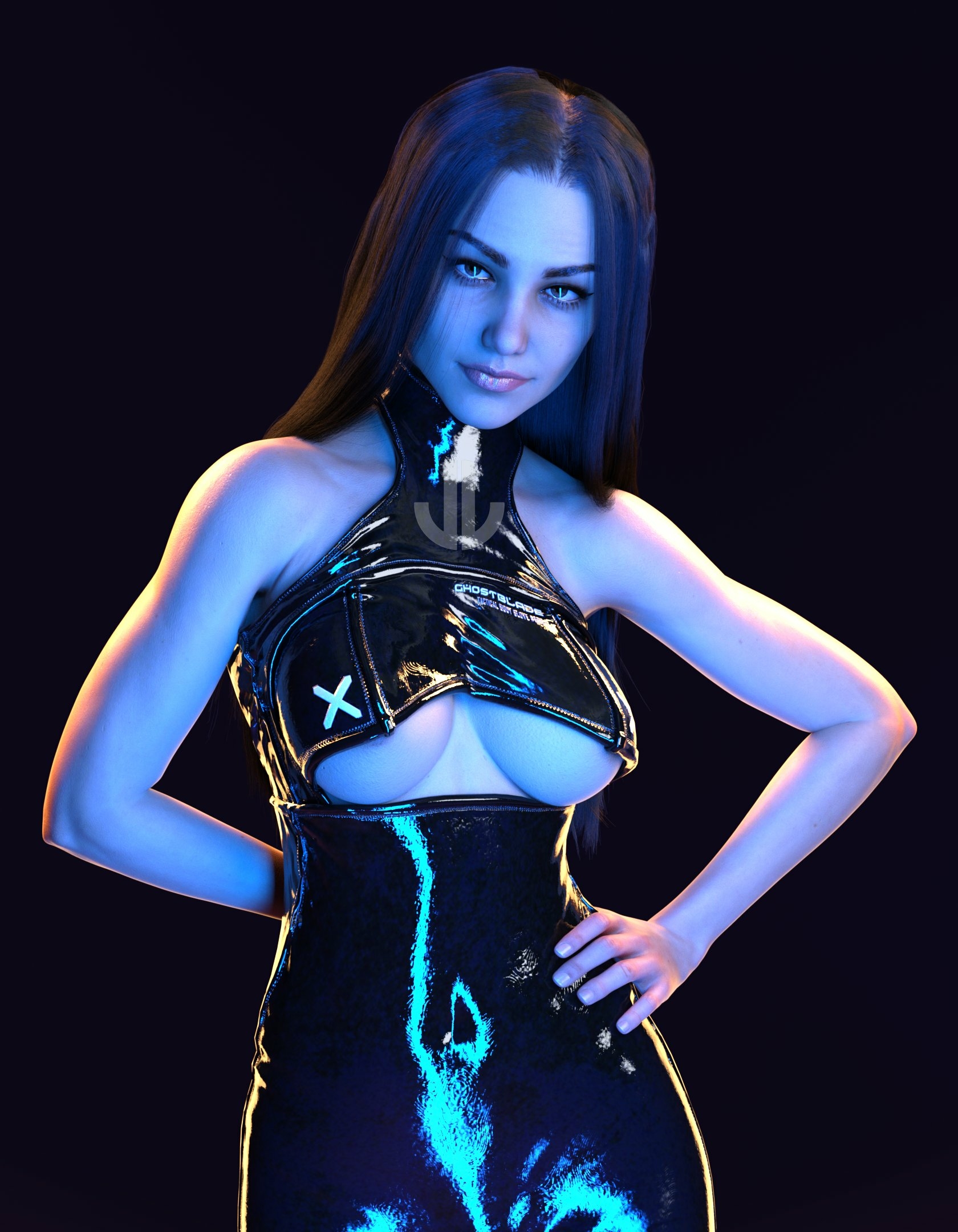 A test before I add some flourishes.  Original Character Sexy Naked Horny Face Horny 3d Porn Boobs Big boobs Ass