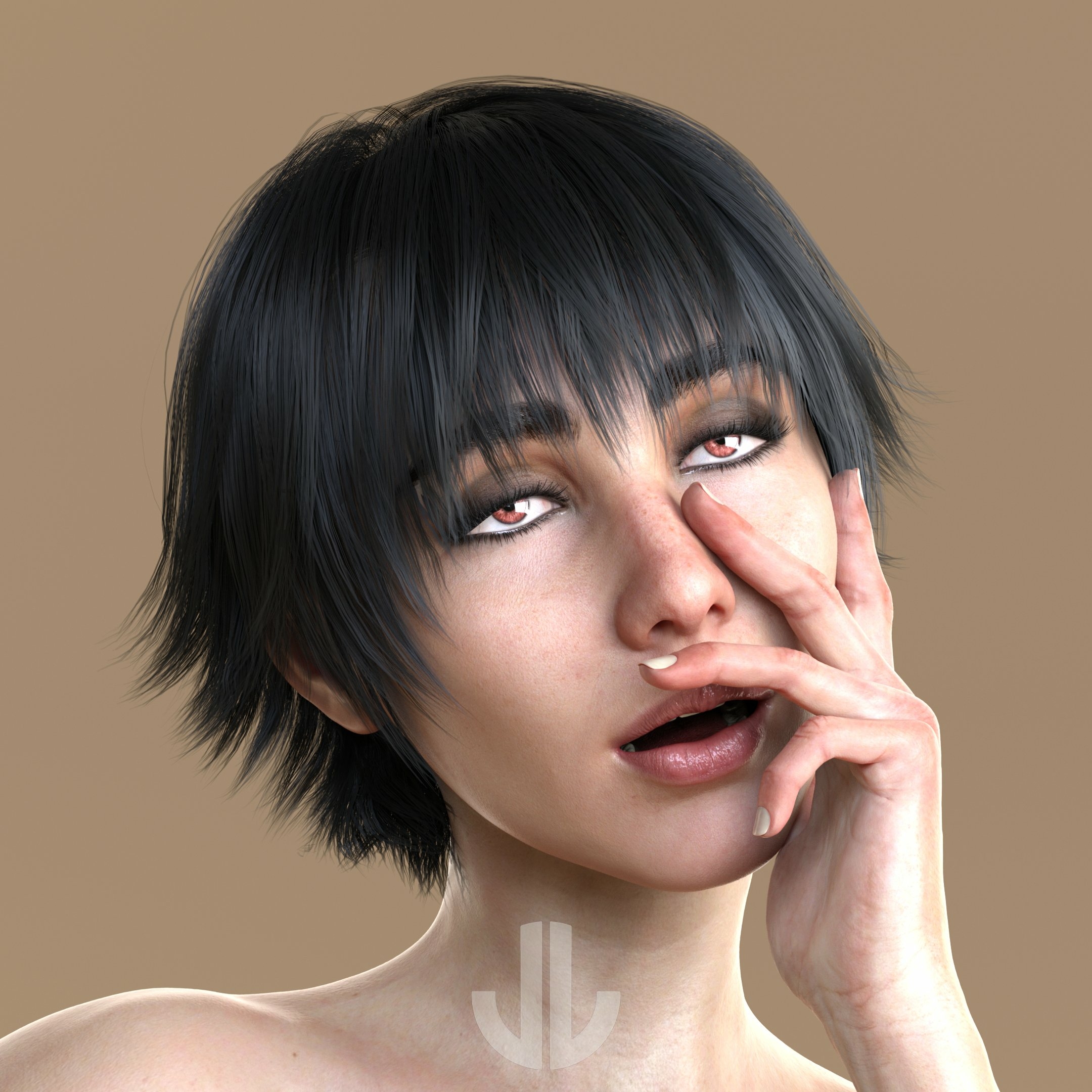 The face of things to...come? Cum? Either one  Original Character Naked Fully Naked Sexy Horny 3d Porn Ass
