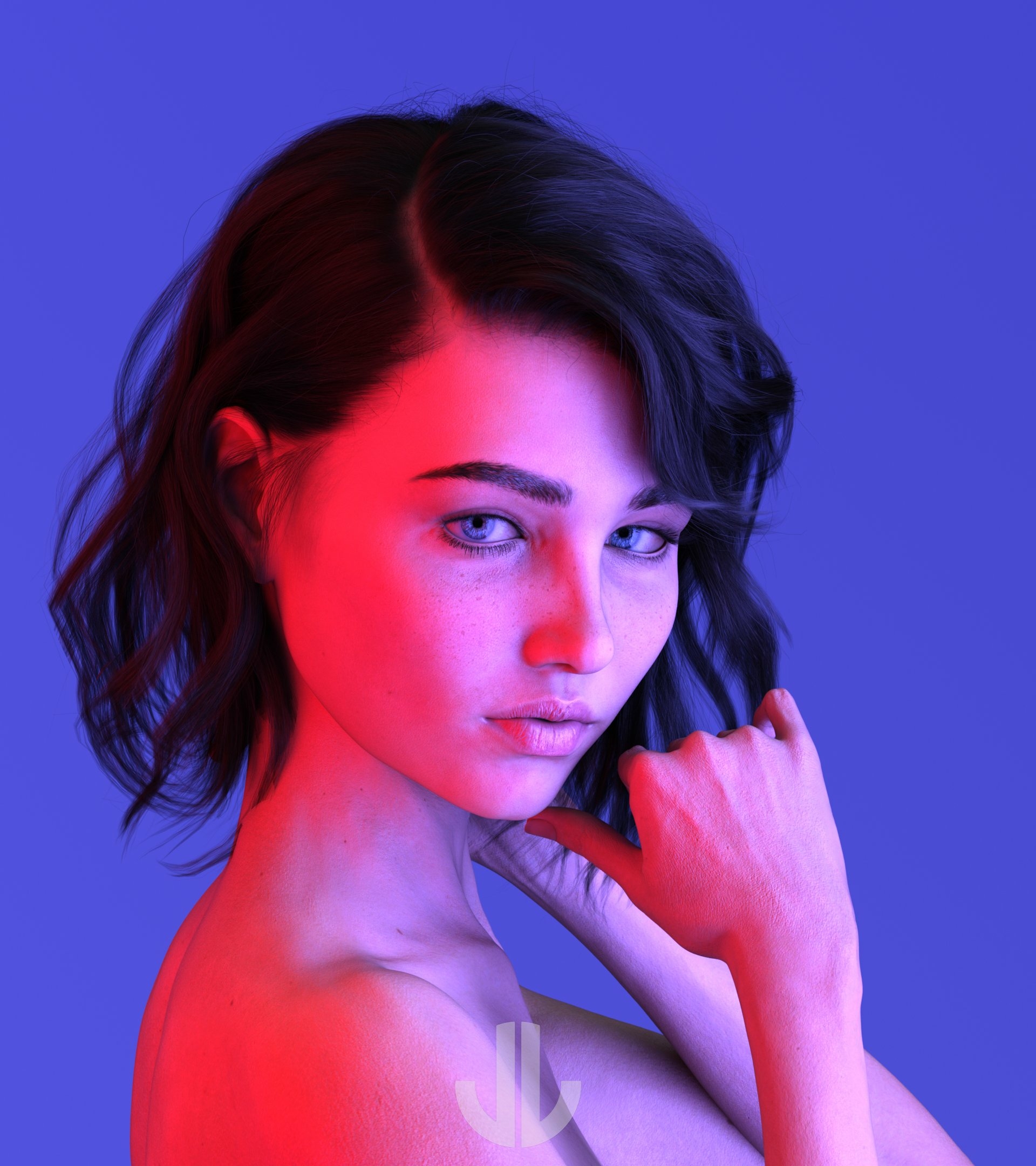 Serious portrait for a fun set to come.  Original Character Naked Sexy Horny 3d Porn Ass