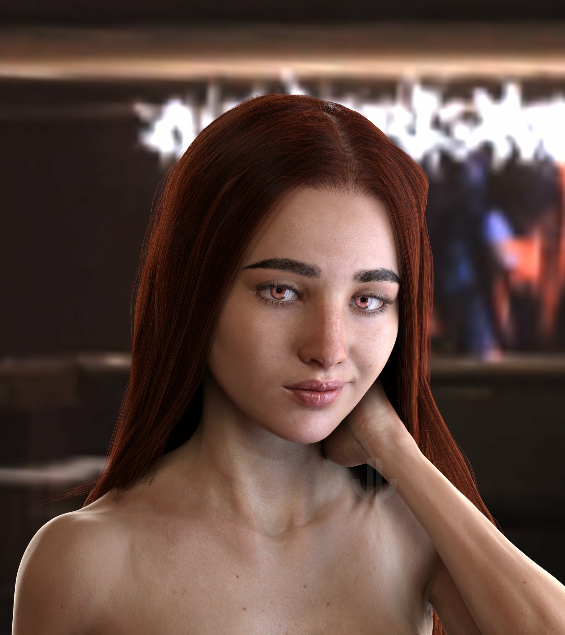 Revamped an old favorite of mine!  Original Character Back View Nipples Pink Nipples Ass Boobs Tits Naked Fully Naked Sexy Horny 3d Porn 3