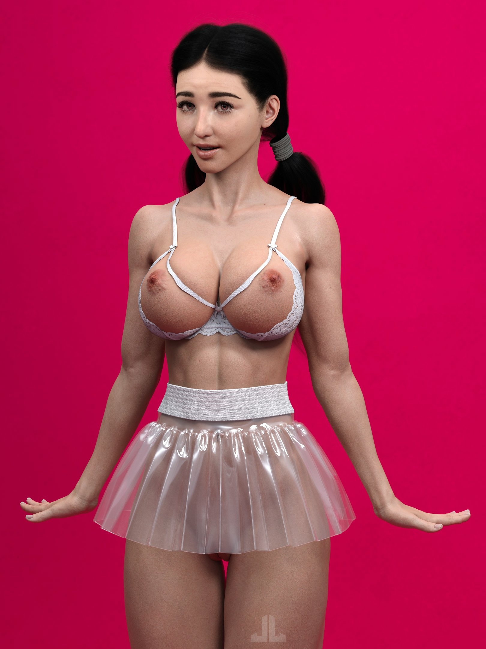 Too Much?   Original Character Pussy Shaved Pussy Nipples Pink Nipples Naked Half Naked Lingerie Fully Naked Boobs Tits Sexy Horny 3d Porn