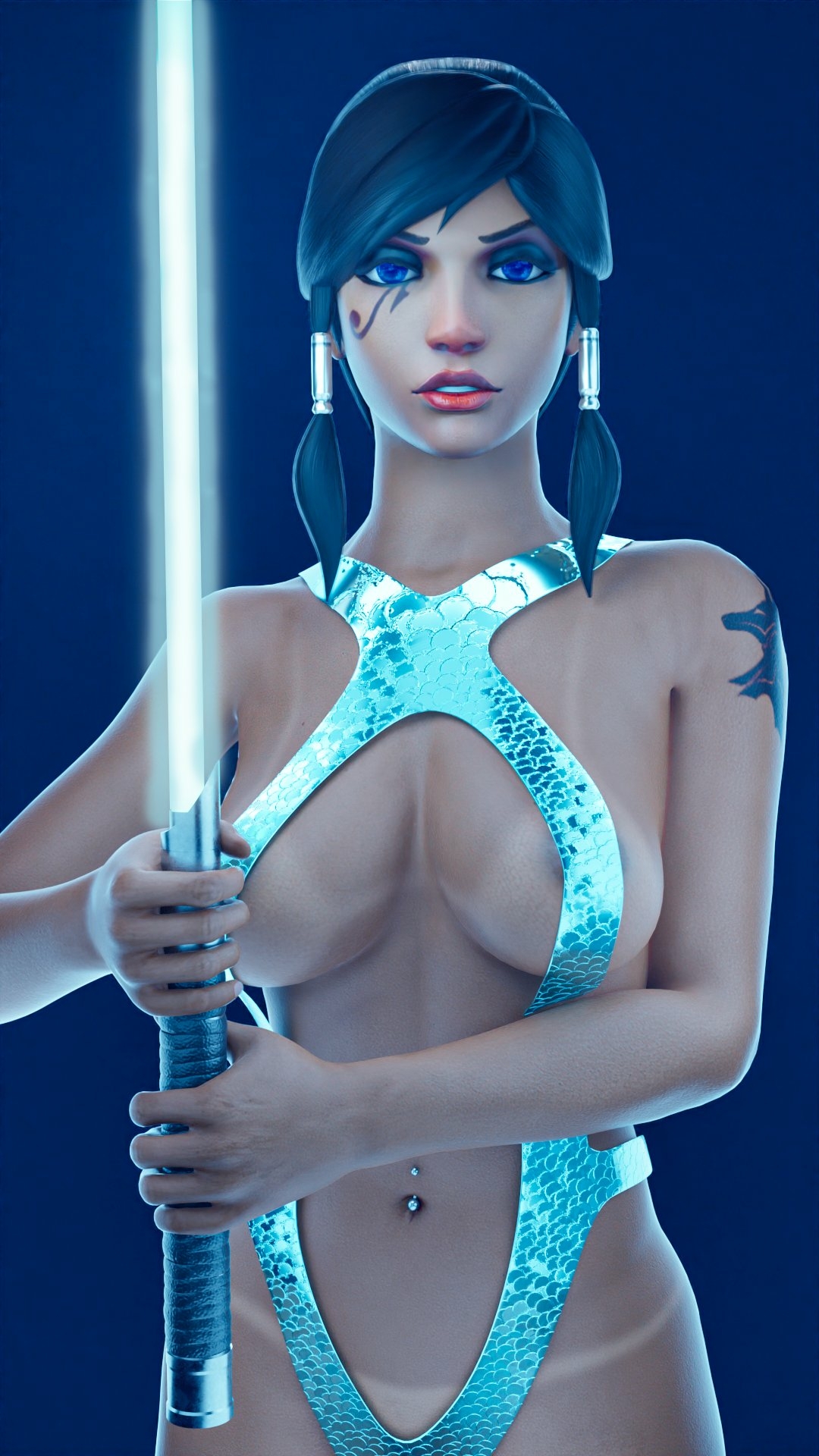Pharah (Jedi/Sith) Pharah Overwatch Lingerie Pussy Nipples Pink Nipples Naked Fully Naked Boobs Ass Tits Sexy Horny Face Horny 3d Porn 2