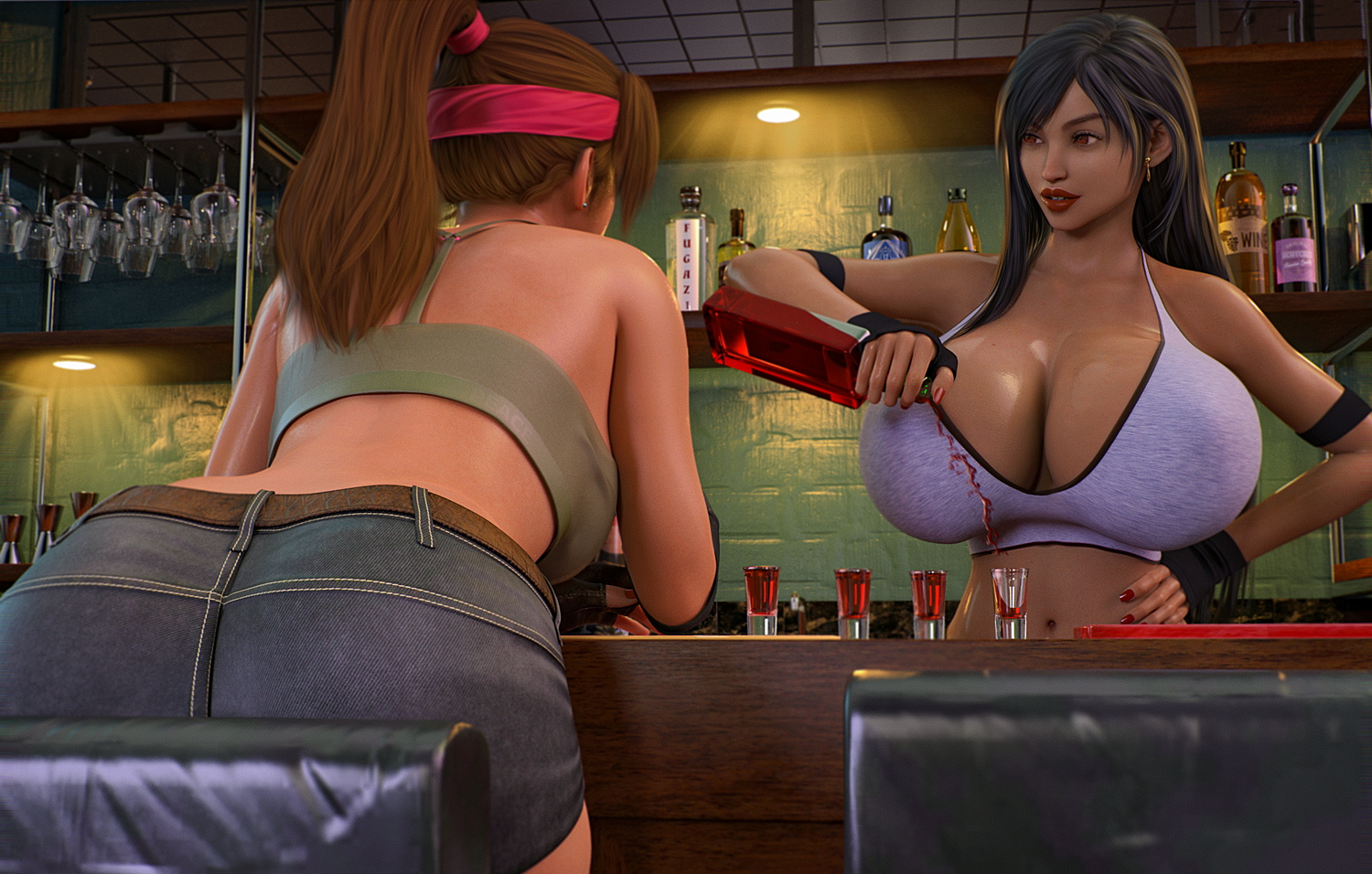 Tifa & Jessie comic Tifa Lockhart Jessie Final Fantasy 7 Final Fantasy 7 Remake Final Fantasy Futanari Comic Comics Boobs Big Tits Big boobs 2