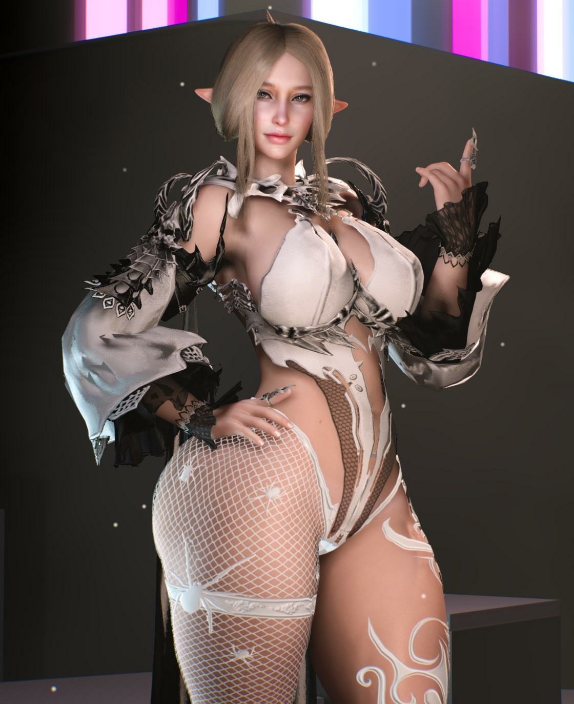 Talaedriel - Elf Warrior - 2 in 1  Thicc Curvy Model Busty Fantasy Elf 2