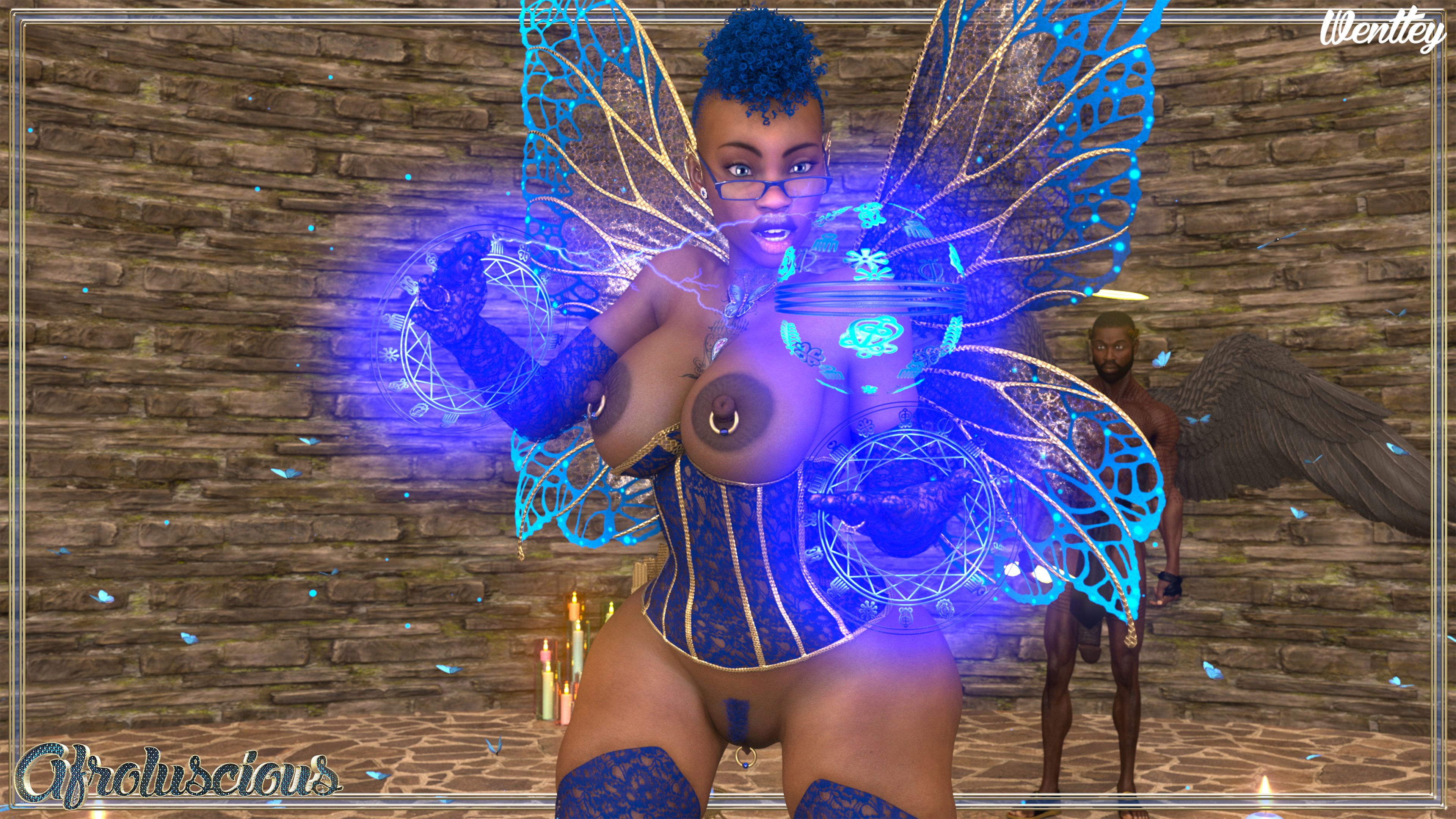 actually on Patreon (link in description) Afroluscious Patreon Fairy Pinup Ebony Big Booty 2